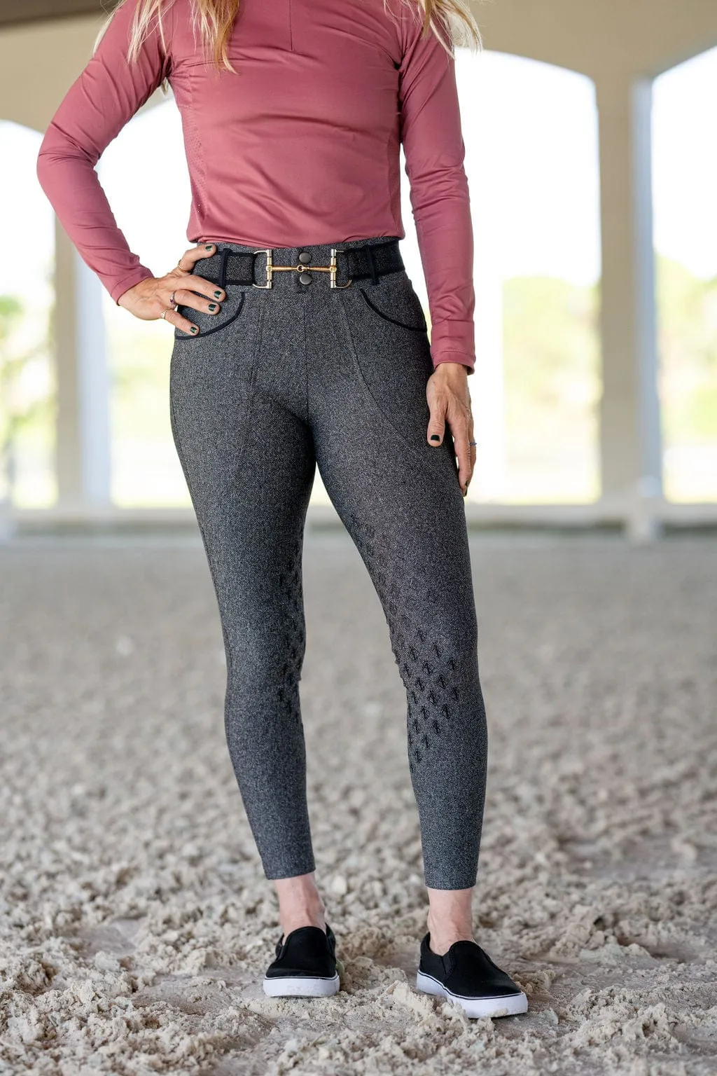 Dark Tweed Bondie Breeches | Full Seat or Knee Patch