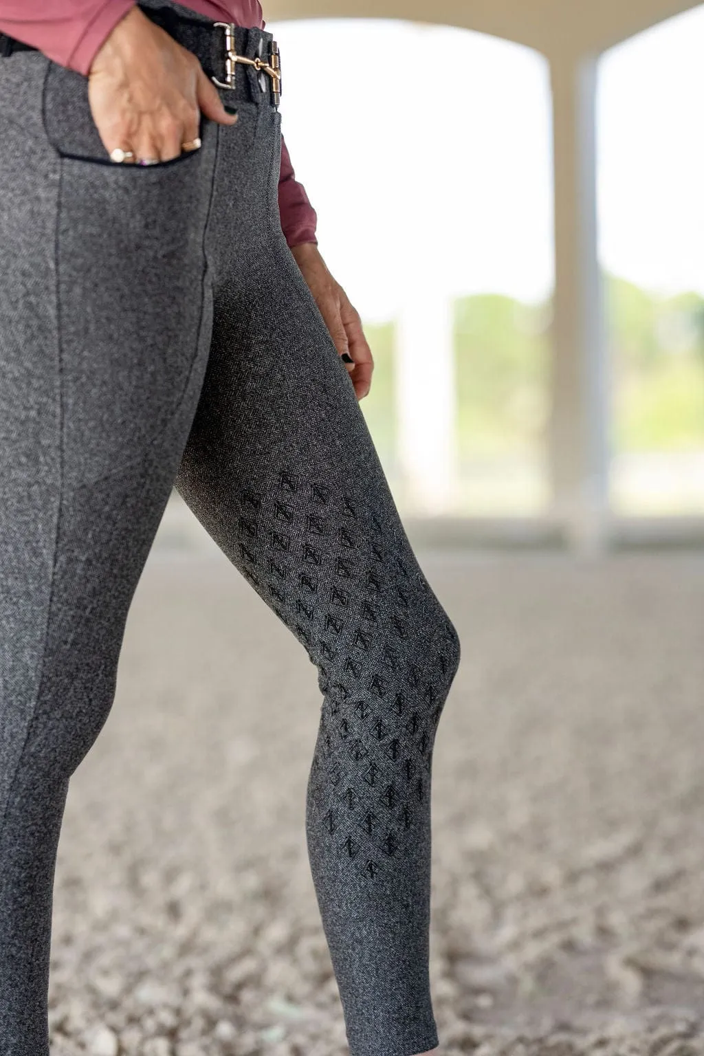 Dark Tweed Bondie Breeches | Full Seat or Knee Patch