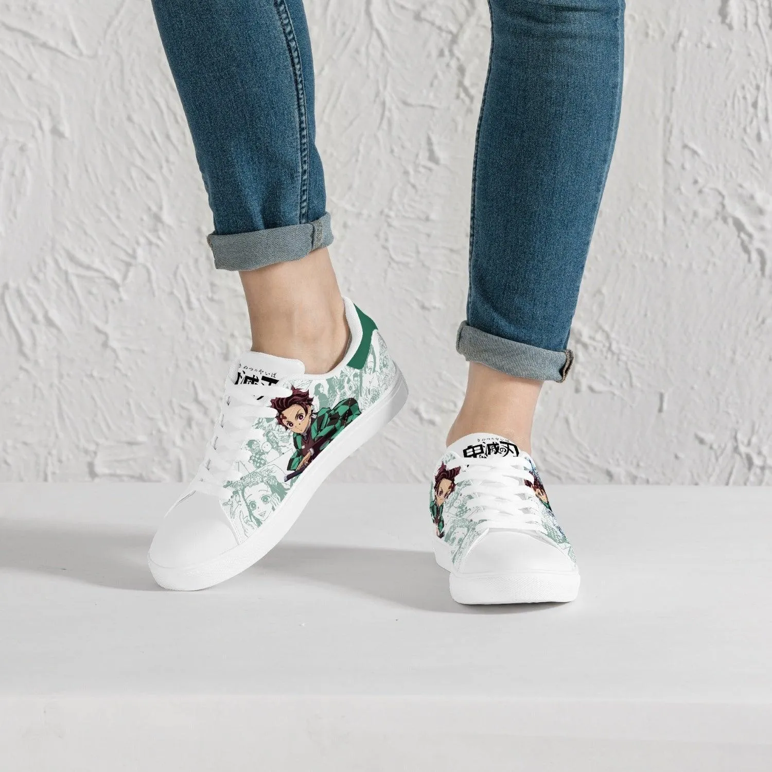 Demon Slayer Tanjiro Kamado Skate Anime Shoes