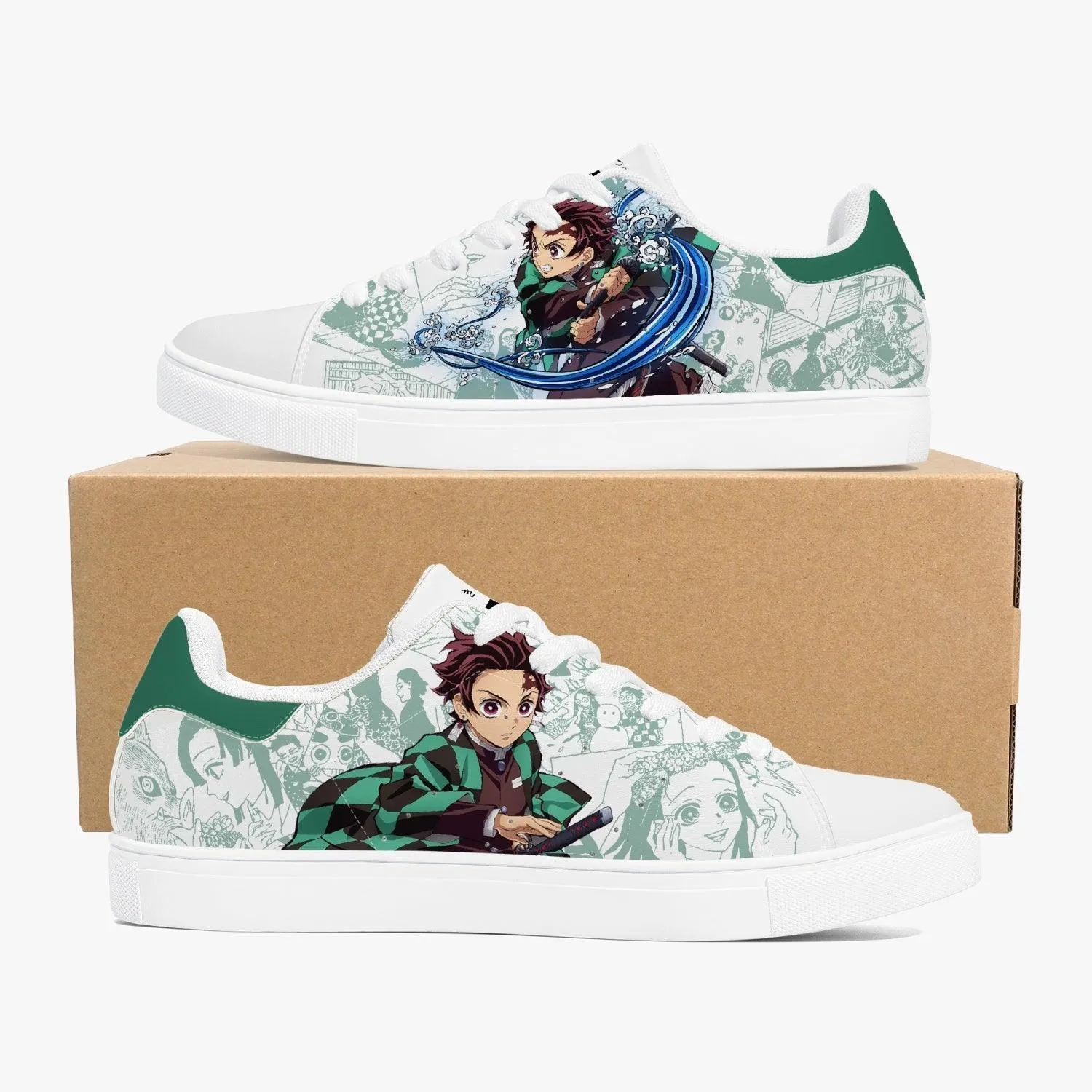 Demon Slayer Tanjiro Kamado Skate Anime Shoes