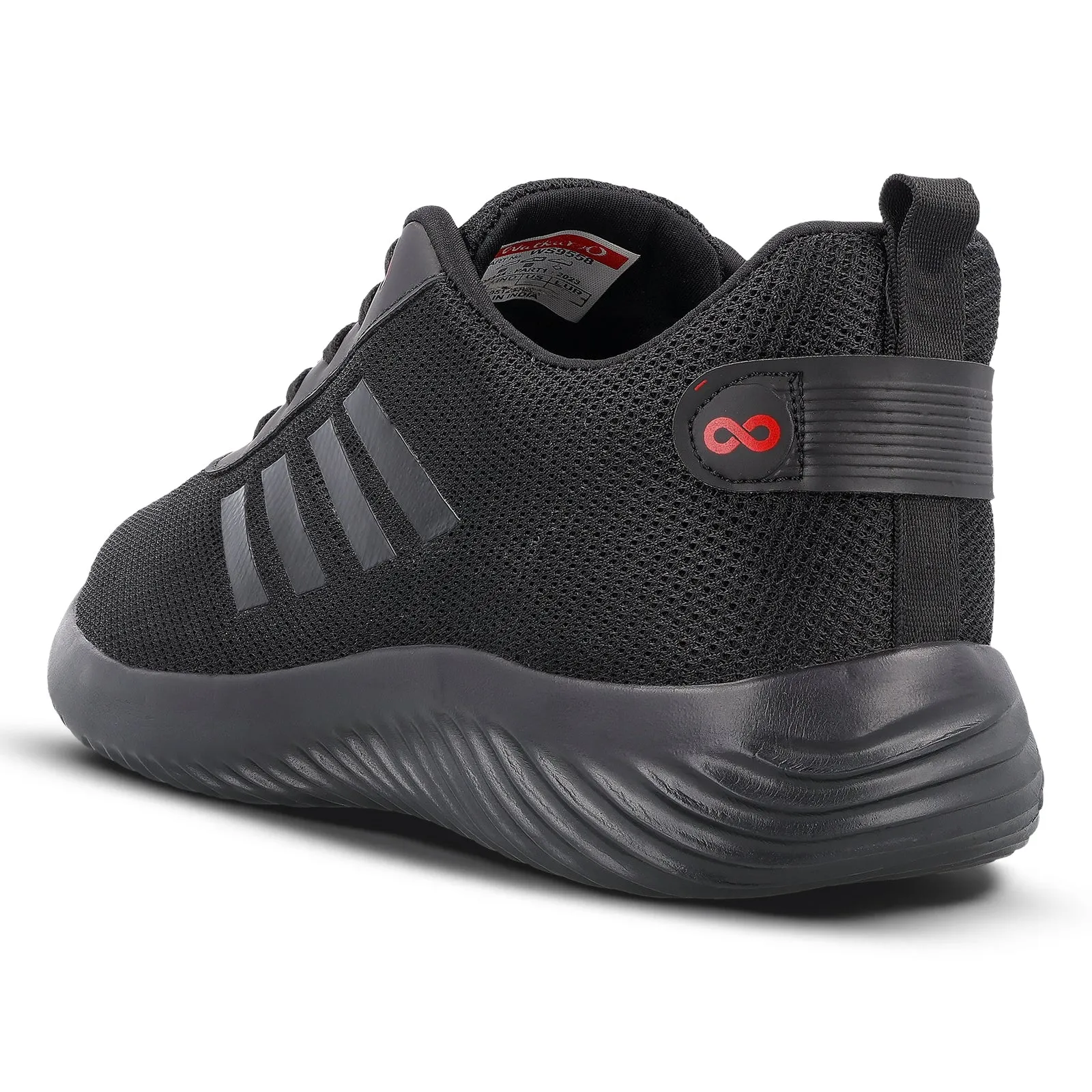 DILLI Men's Lace-up Walking Shoe - WS9558 Black Black