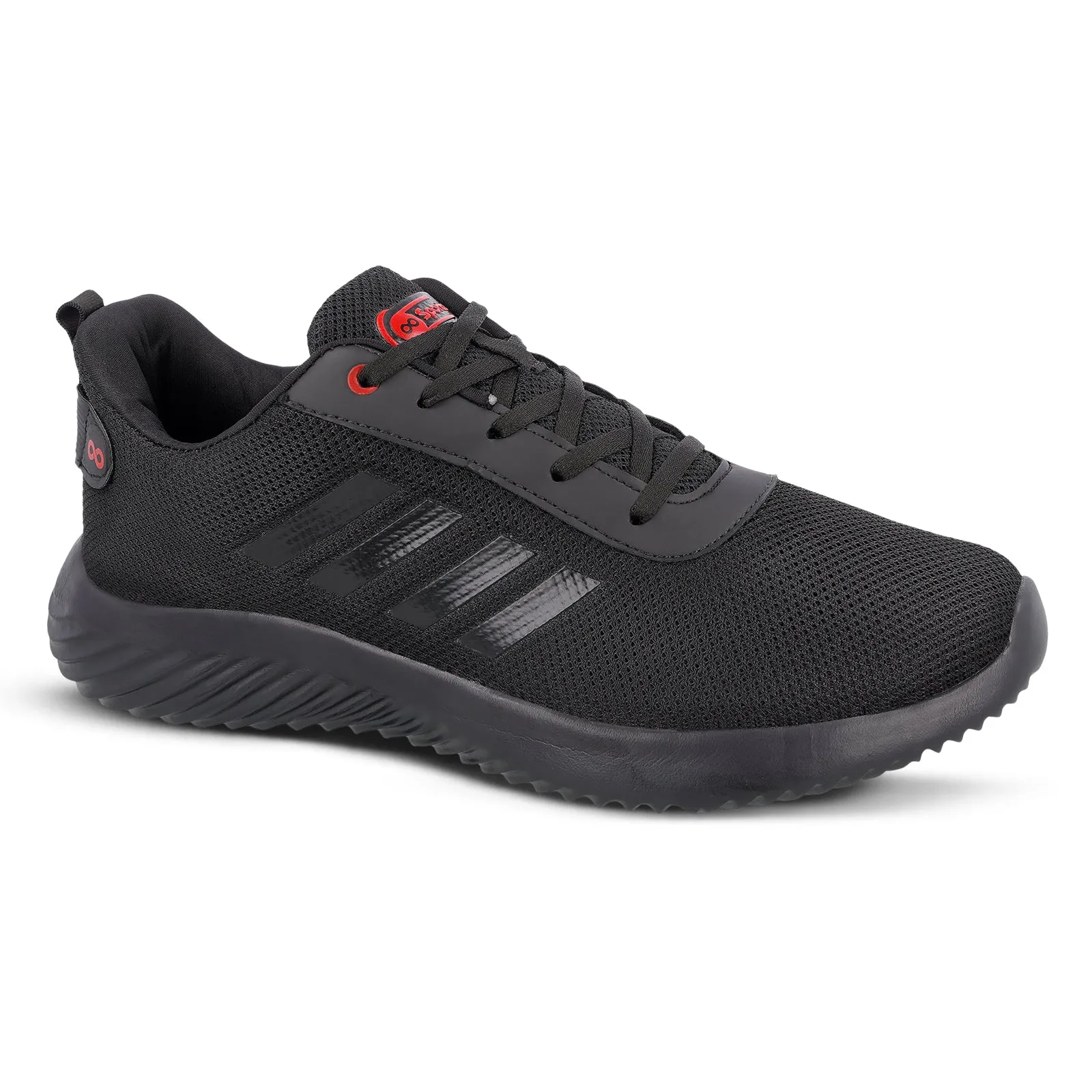 DILLI Men's Lace-up Walking Shoe - WS9558 Black Black