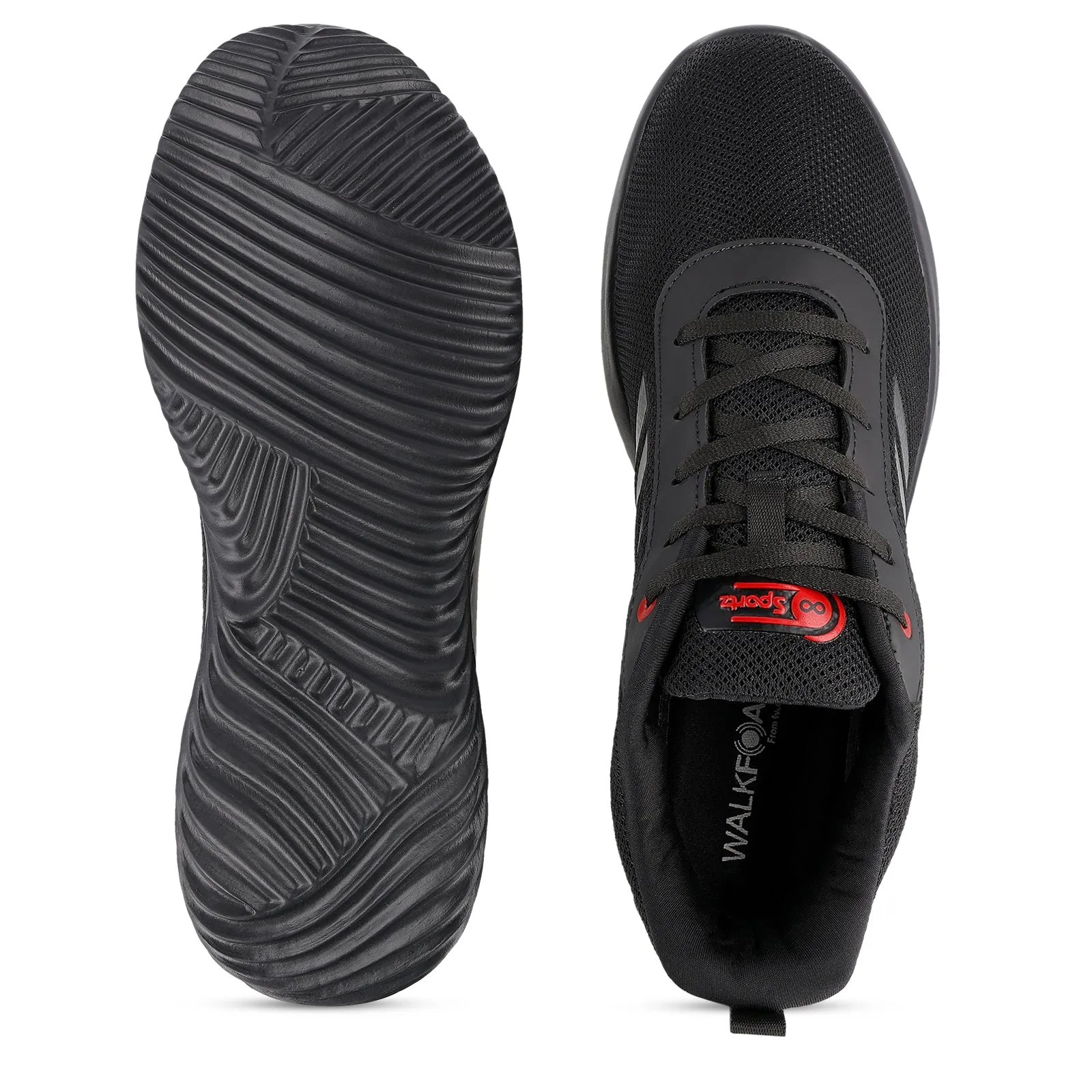 DILLI Men's Lace-up Walking Shoe - WS9558 Black Black