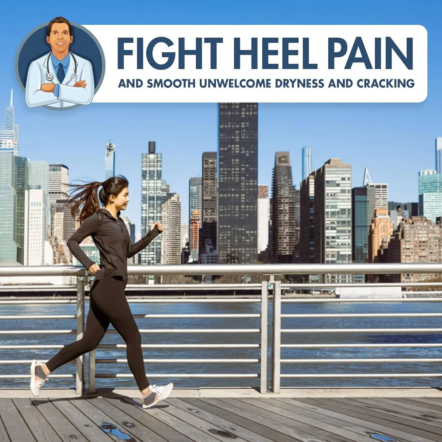 Dr. Frederick’s Original Neoprene Heel Guards - 2ct. - Heel Cups for Heel Pain Relief - Cracked Heels, Heel Spurs - Heel Pads for Plantar Fasciitis, Tendinitis - W7.5-9.5 | M6-7.5