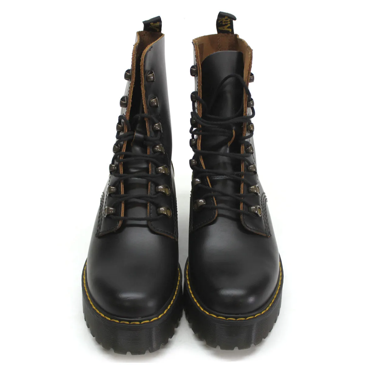 Dr. Martens Womens Leona 7-Eyelet Leather Boots - UK 6.5