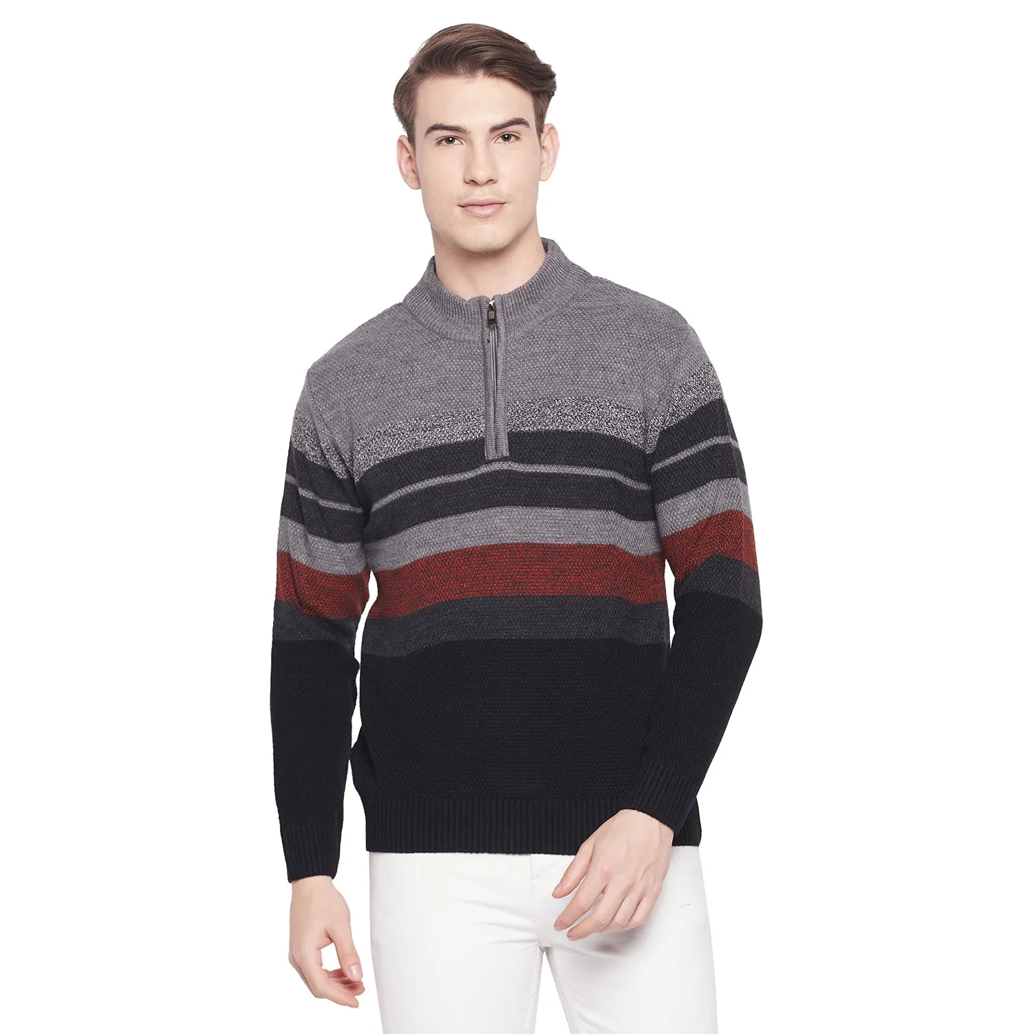 Duke Stardust Men Full Sleeve Half Zip Sweater (SDS2076)