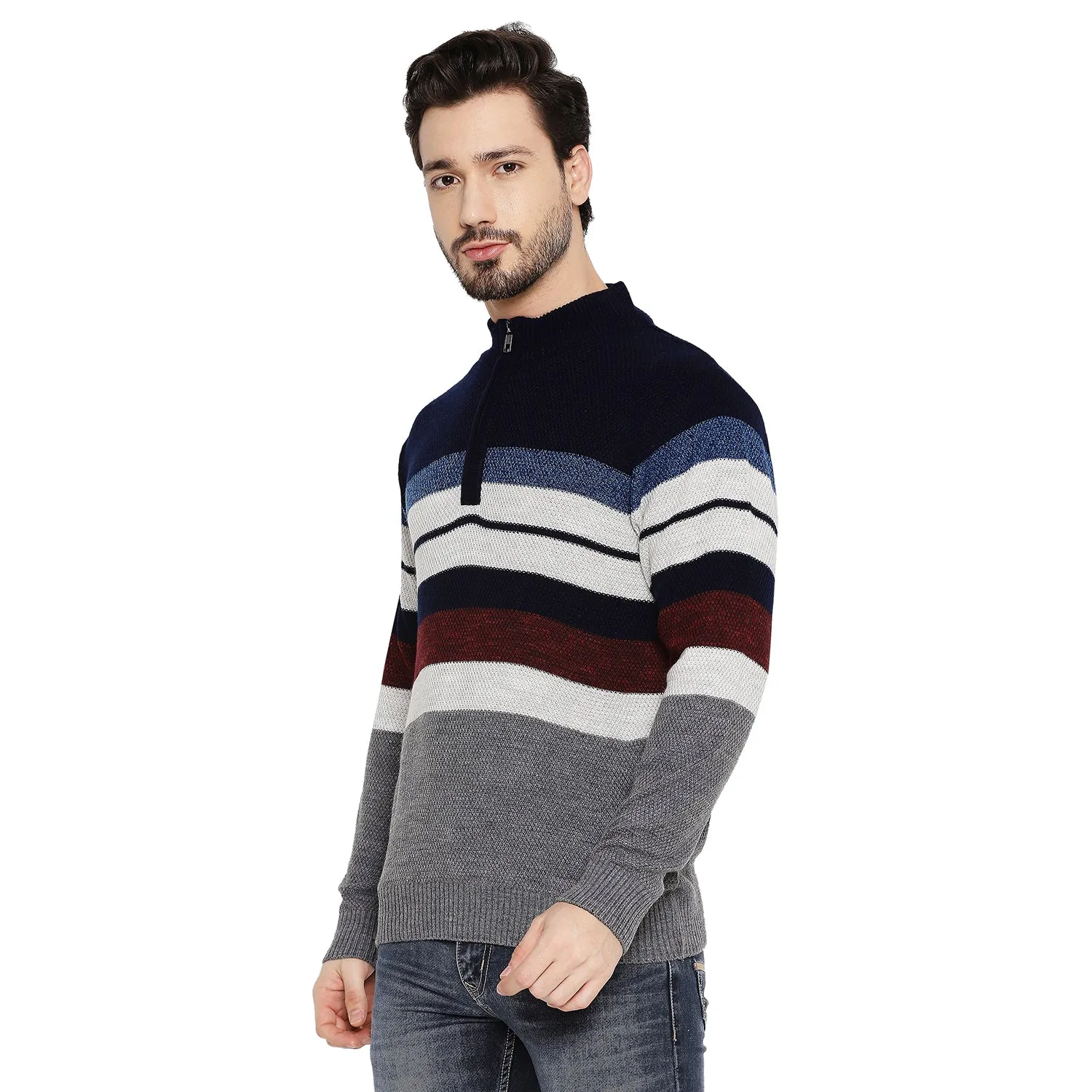 Duke Stardust Men Full Sleeve Half Zip Sweater (SDS2076)