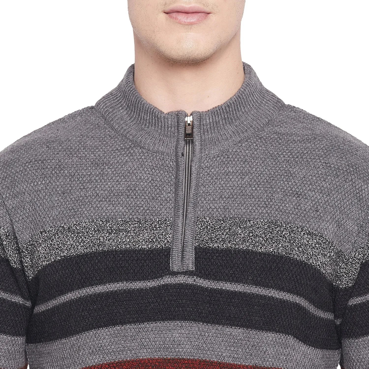Duke Stardust Men Full Sleeve Half Zip Sweater (SDS2076)