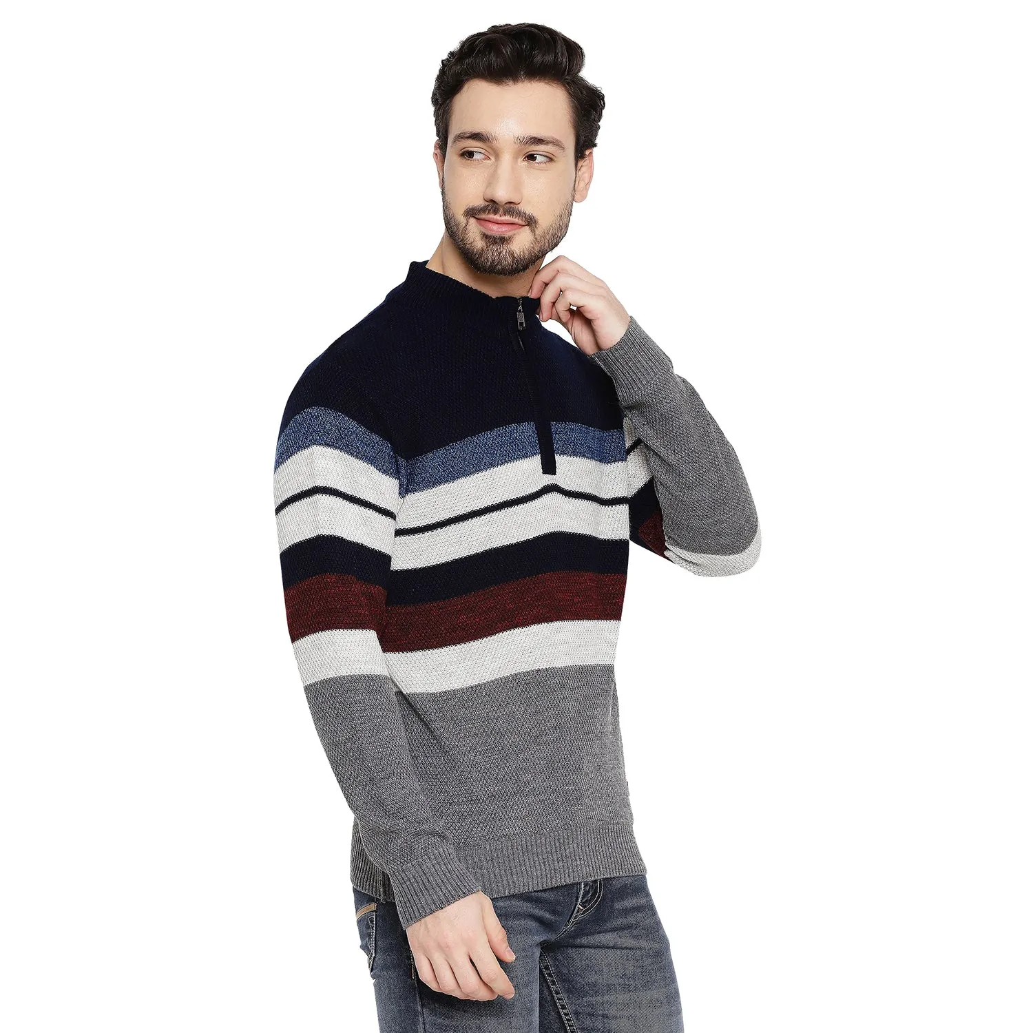 Duke Stardust Men Full Sleeve Half Zip Sweater (SDS2076)