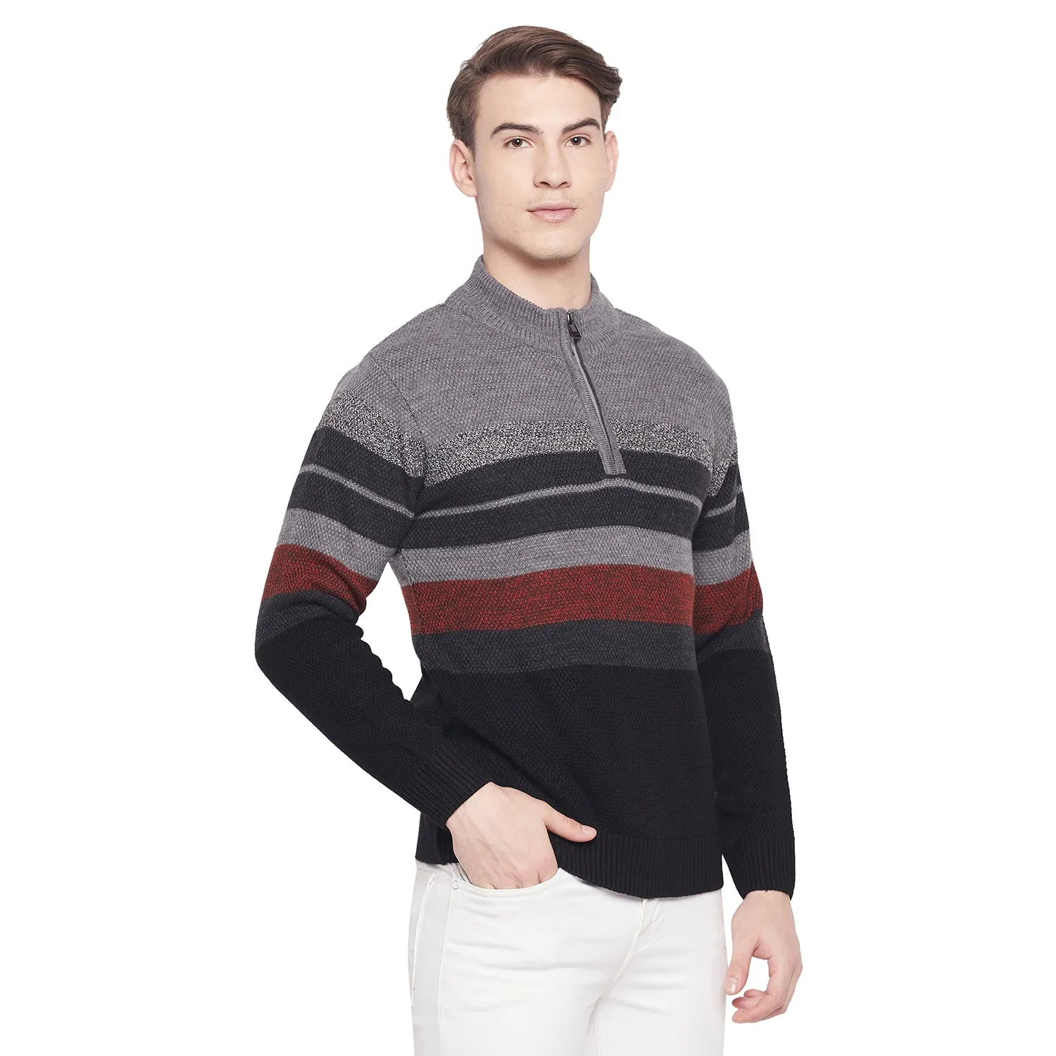 Duke Stardust Men Full Sleeve Half Zip Sweater (SDS2076)