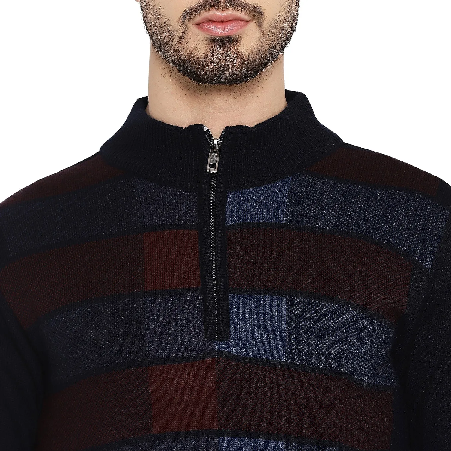Duke Stardust Men Full Sleeve Half Zip Sweater (SDS2077)
