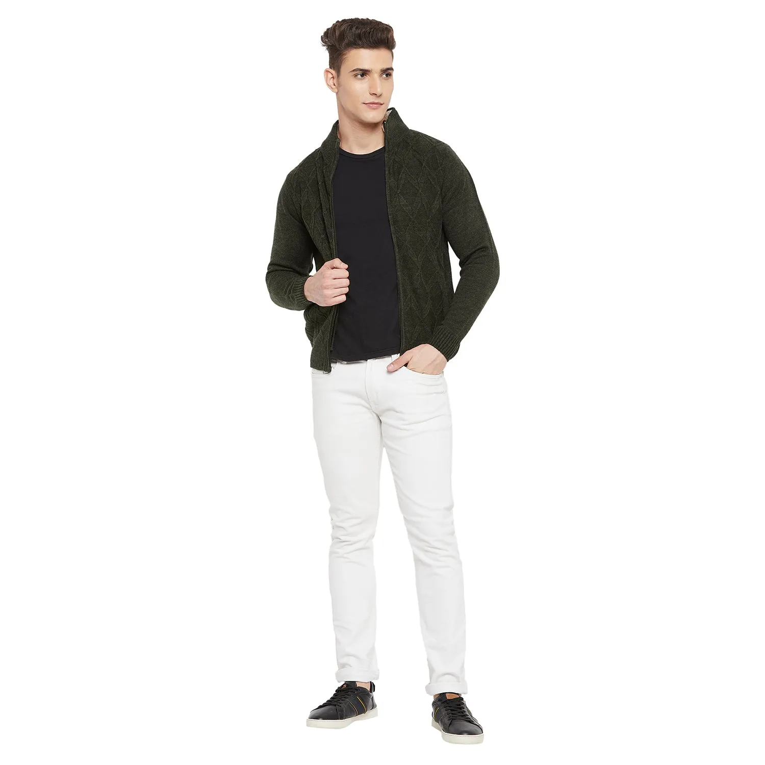 Duke Stardust Men Full Sleeve High Neck Sweater (SDS683R)