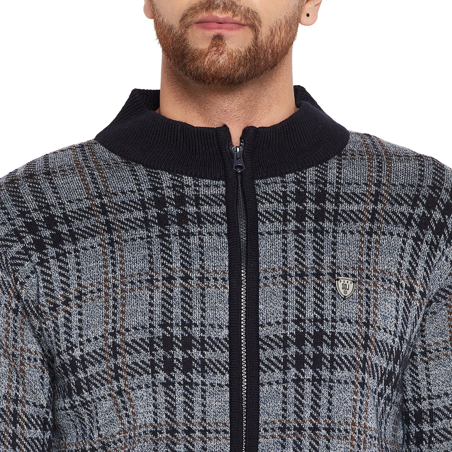 Duke Stardust Men Full Sleeve High Neck Sweater (SDS684R)