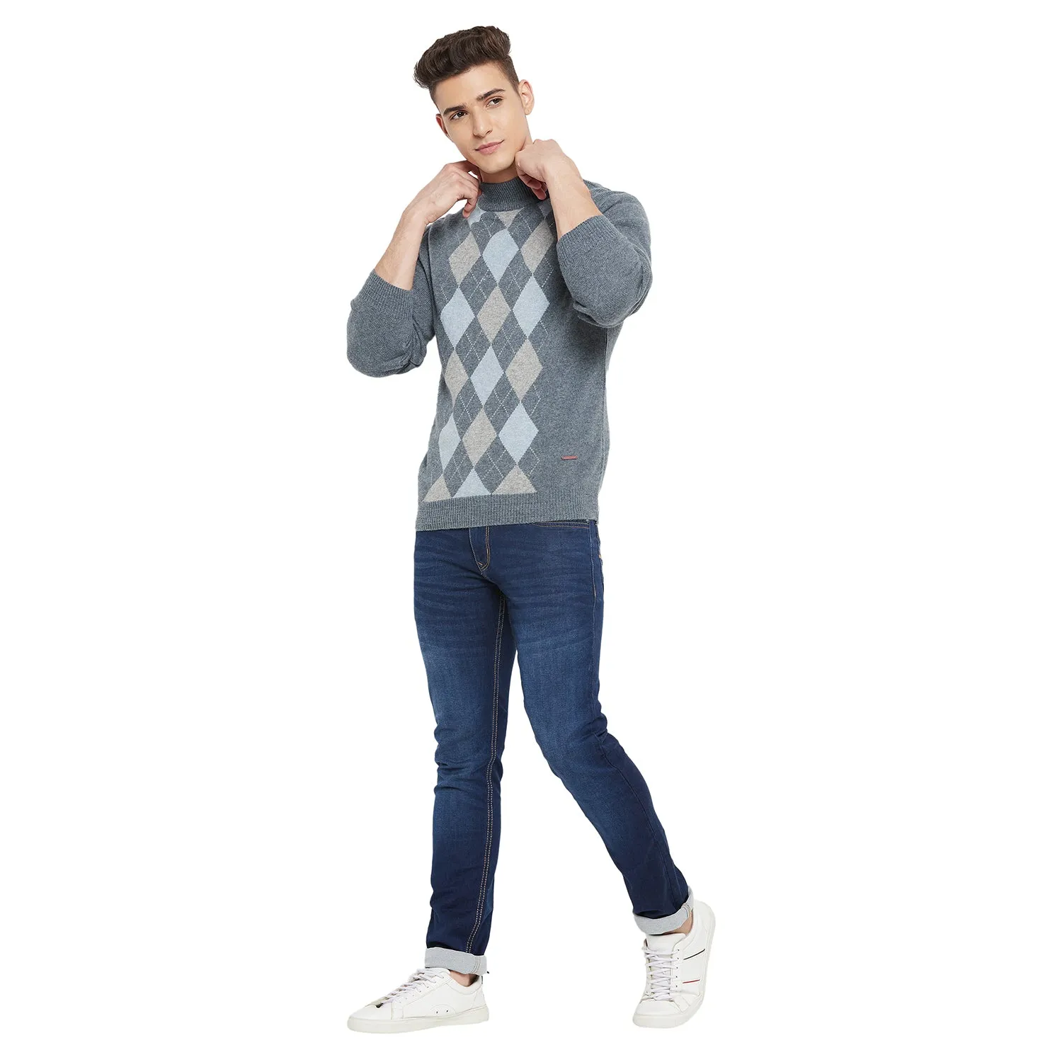 Duke Stardust Men Full Sleeve High Neck Sweater (SDS695)