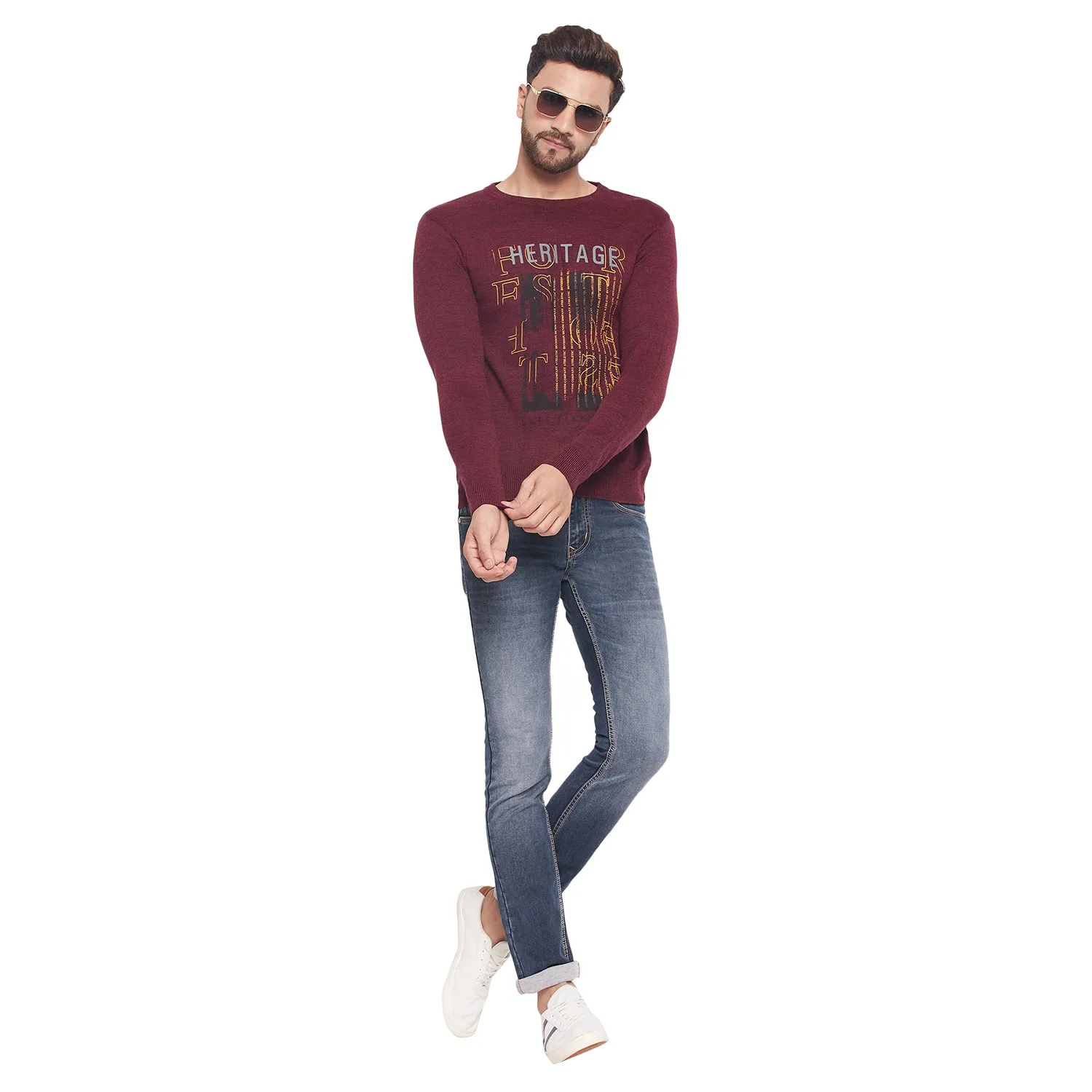 Duke Stardust Men Full Sleeve Round Neck Sweater (MSDS8055)