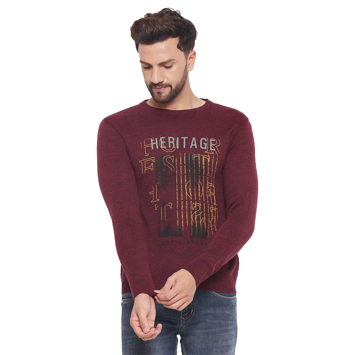 Duke Stardust Men Full Sleeve Round Neck Sweater (MSDS8055)