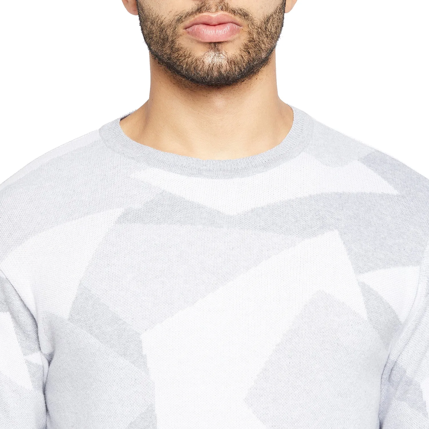 Duke Stardust Men Full Sleeve Self Design Sweater (SDS2074)