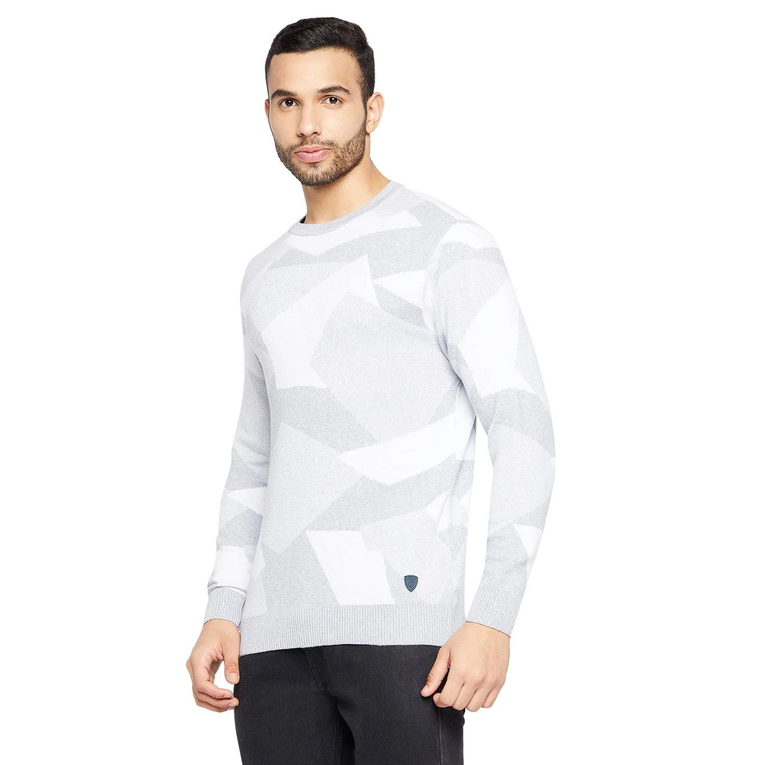Duke Stardust Men Full Sleeve Self Design Sweater (SDS2074)