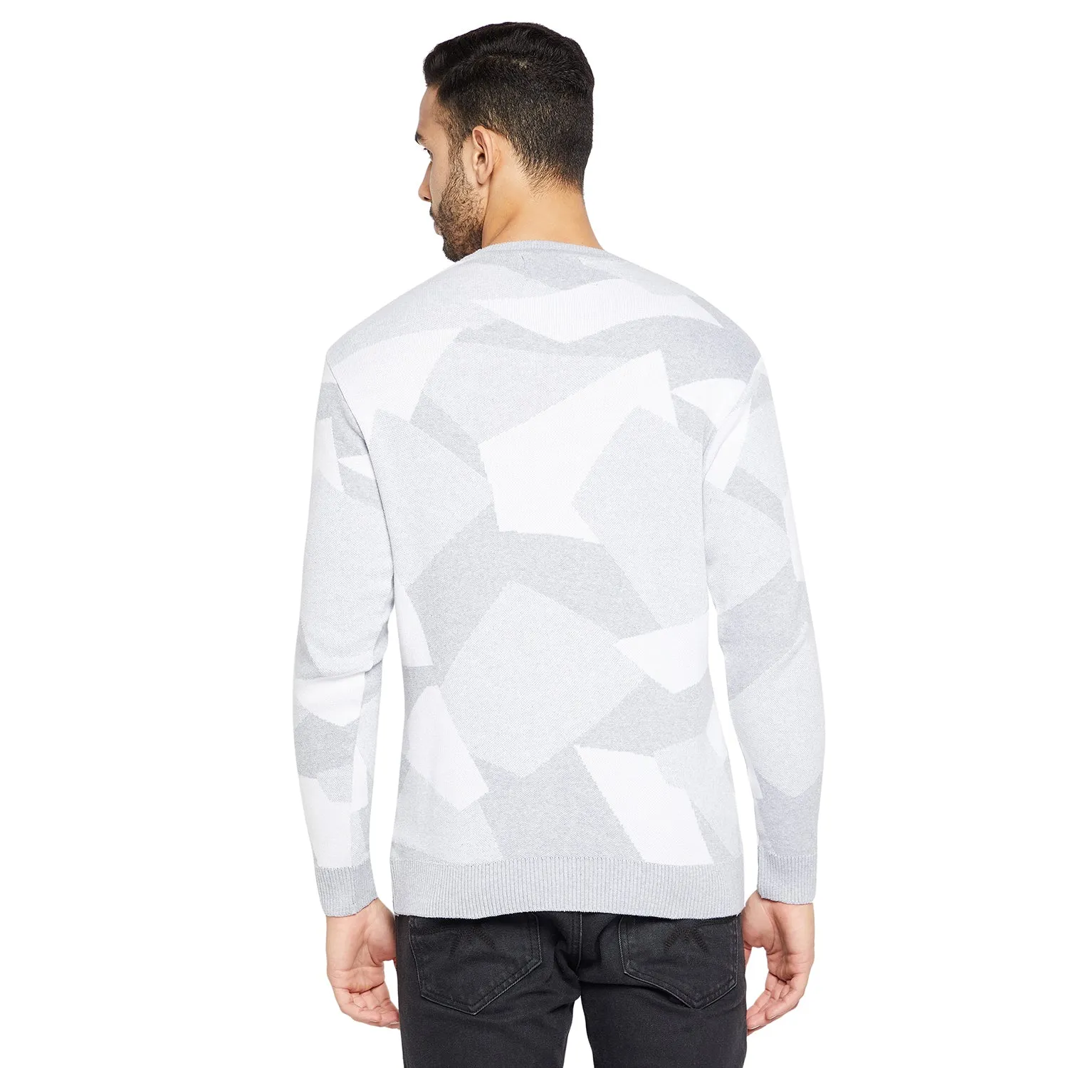 Duke Stardust Men Full Sleeve Self Design Sweater (SDS2074)
