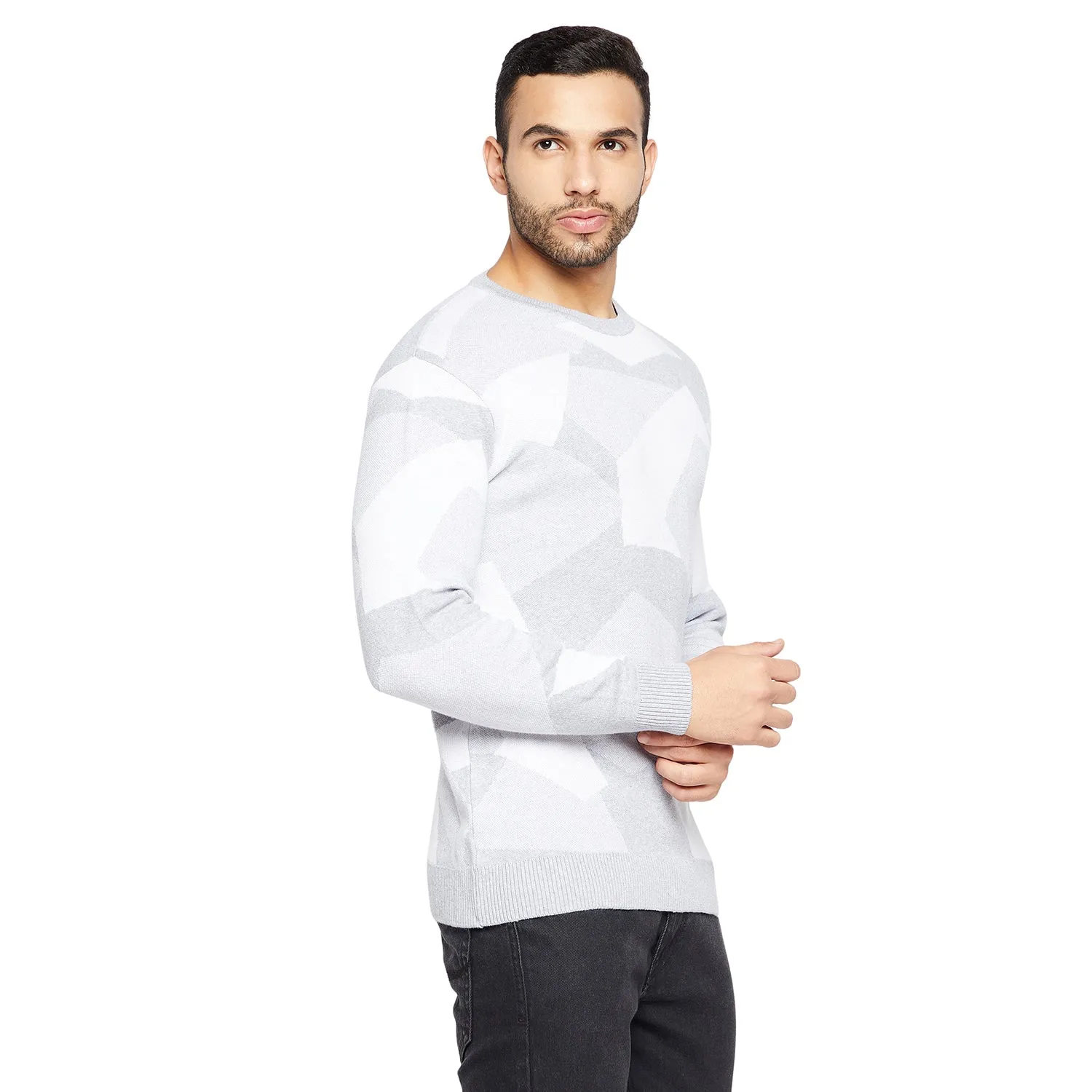Duke Stardust Men Full Sleeve Self Design Sweater (SDS2074)