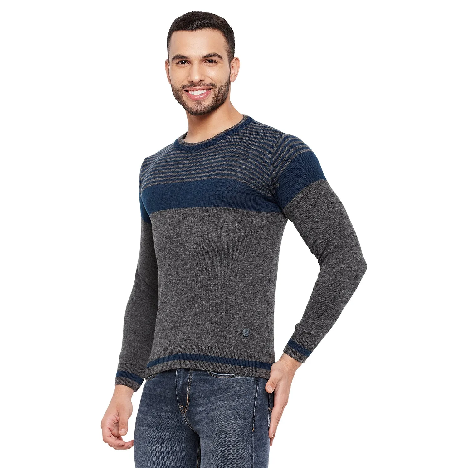 Duke Stardust Men Full Sleeve Striped Sweater (SDS8101)