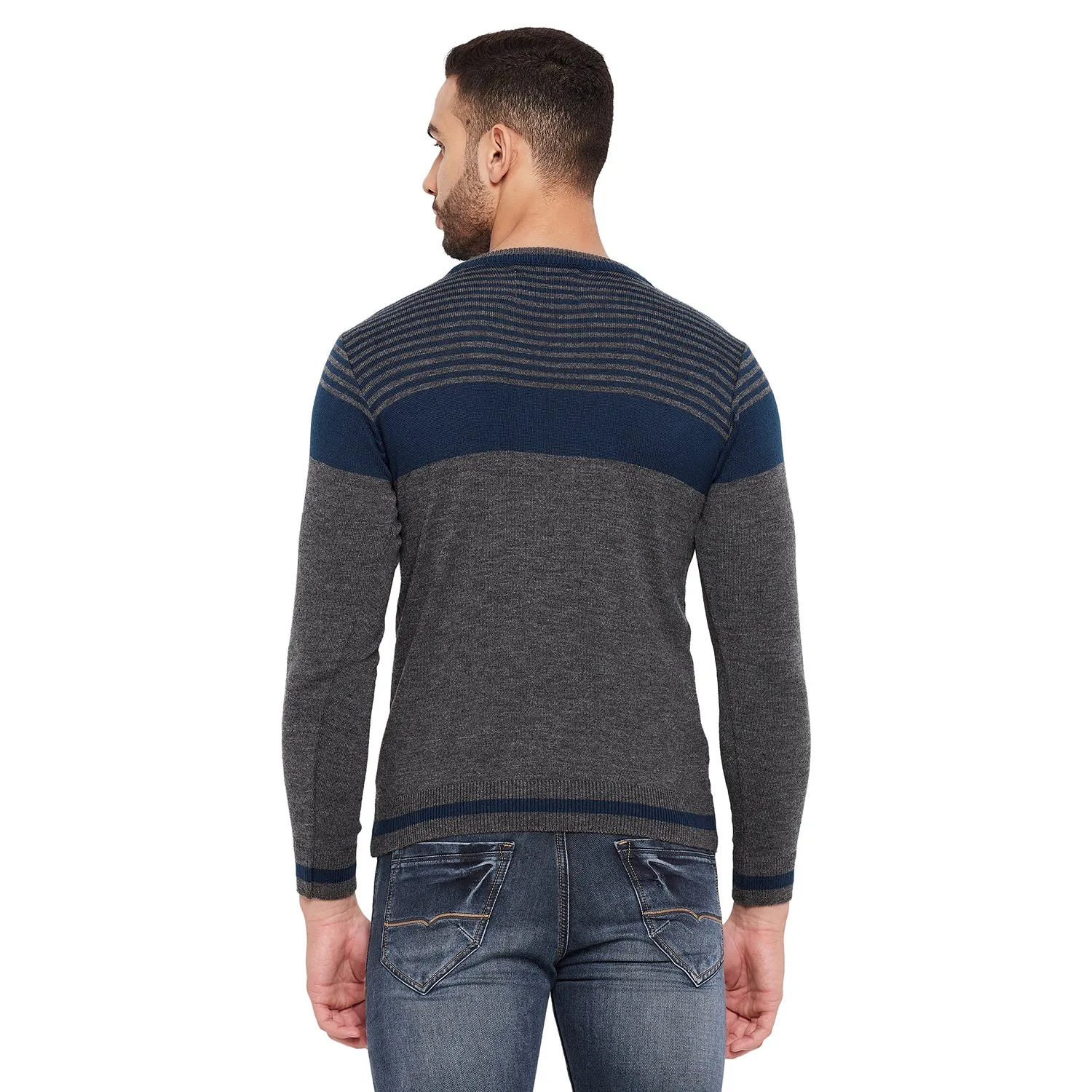 Duke Stardust Men Full Sleeve Striped Sweater (SDS8101)