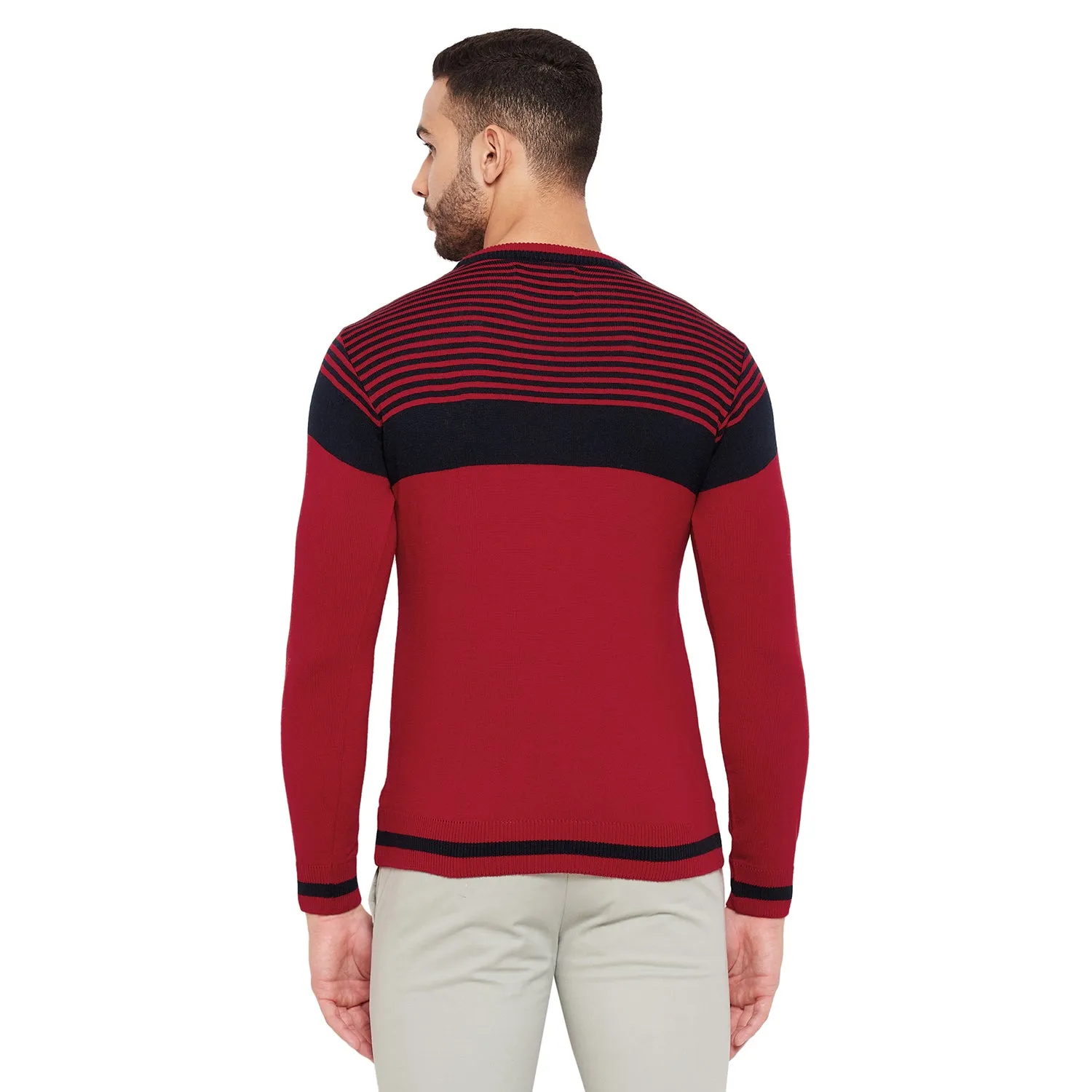 Duke Stardust Men Full Sleeve Striped Sweater (SDS8101)