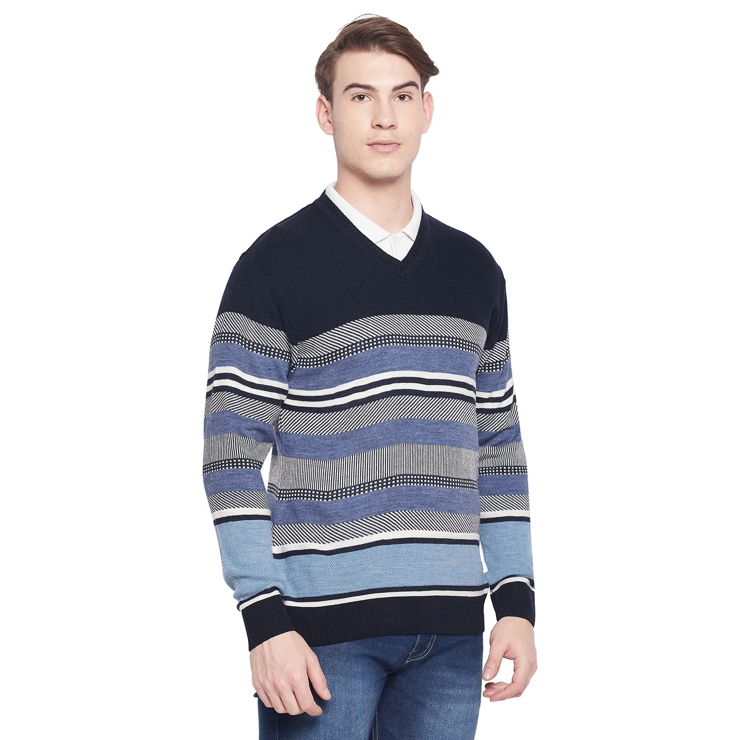 Duke Stardust Men Full Sleeve V Neck Sweater (SDS2044)