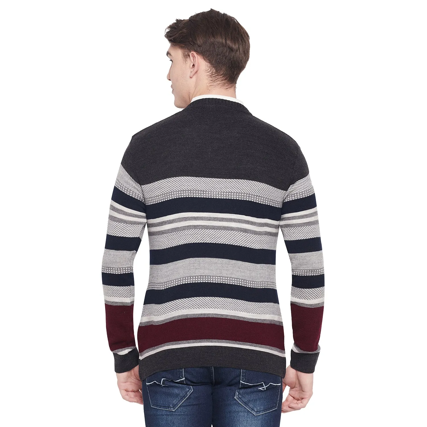 Duke Stardust Men Full Sleeve V Neck Sweater (SDS2044)