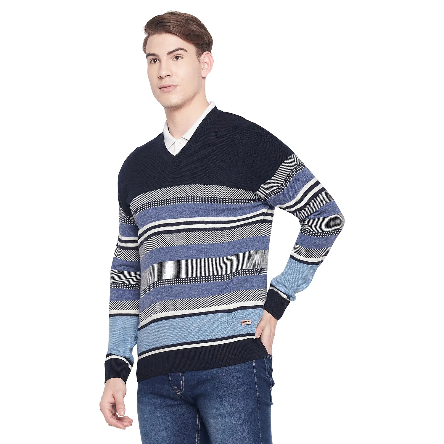 Duke Stardust Men Full Sleeve V Neck Sweater (SDS2044)