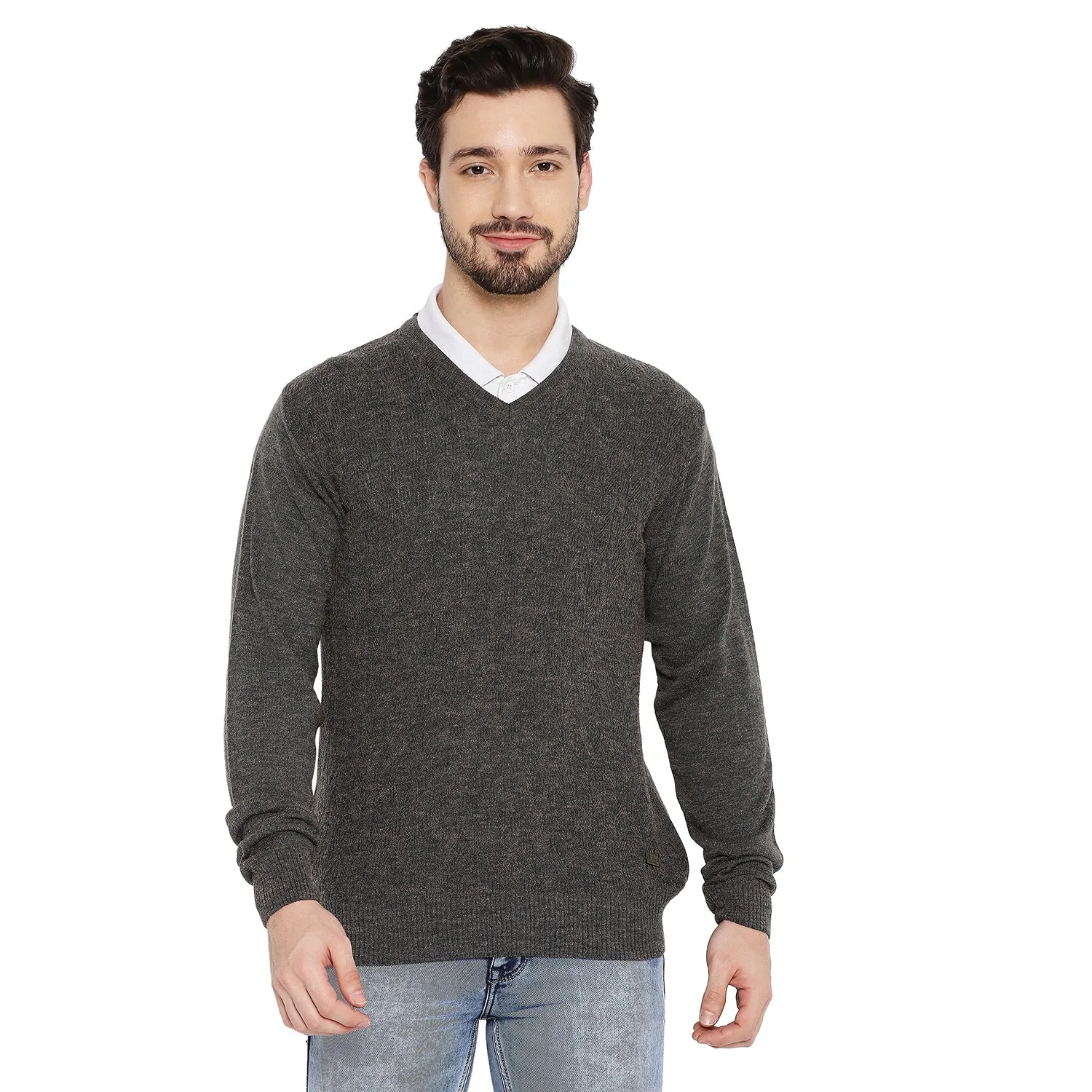 Duke Stardust Men Full Sleeve V Neck Sweater (SDS2048)