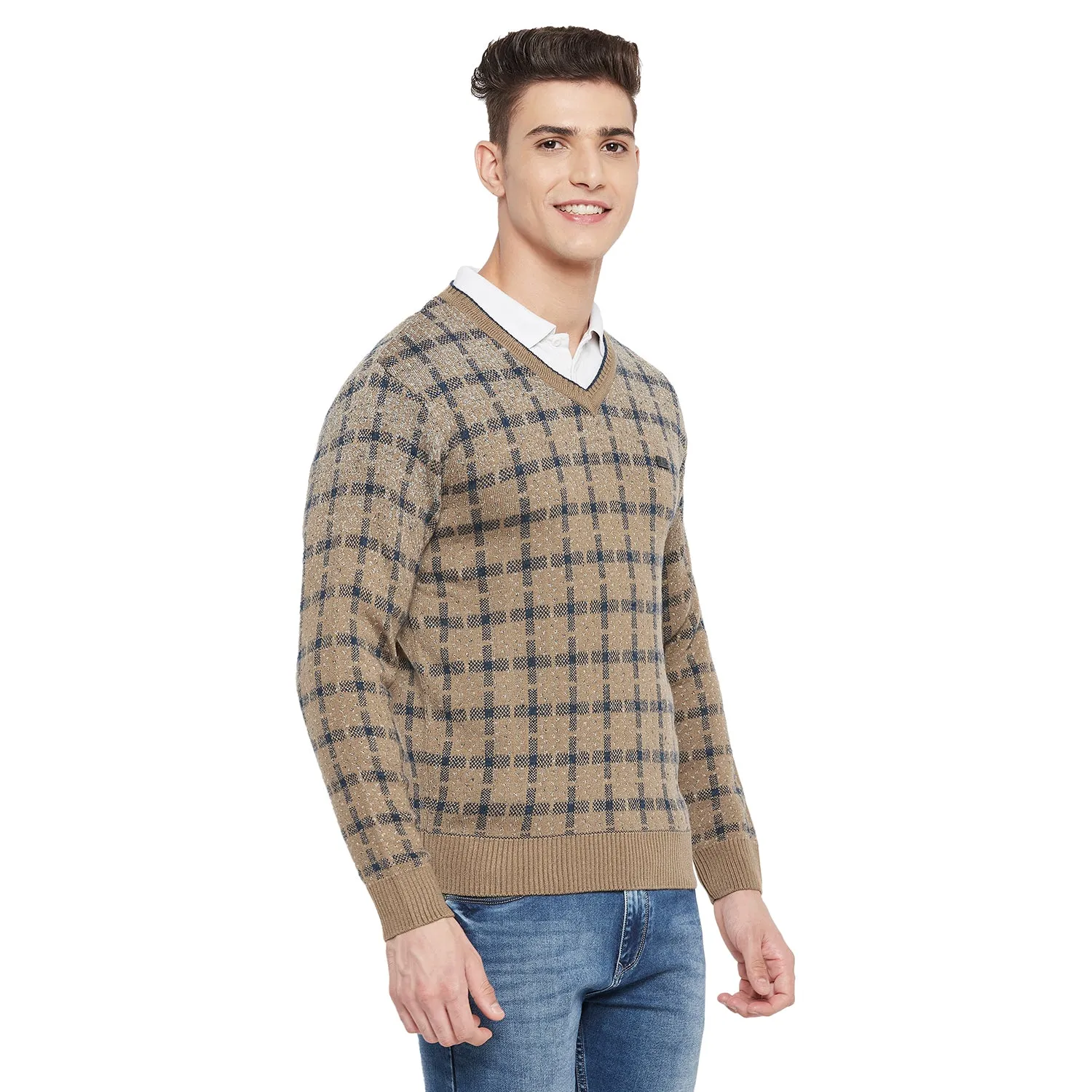 Duke Stardust Men Full Sleeve V Neck Sweater (SDS2049)