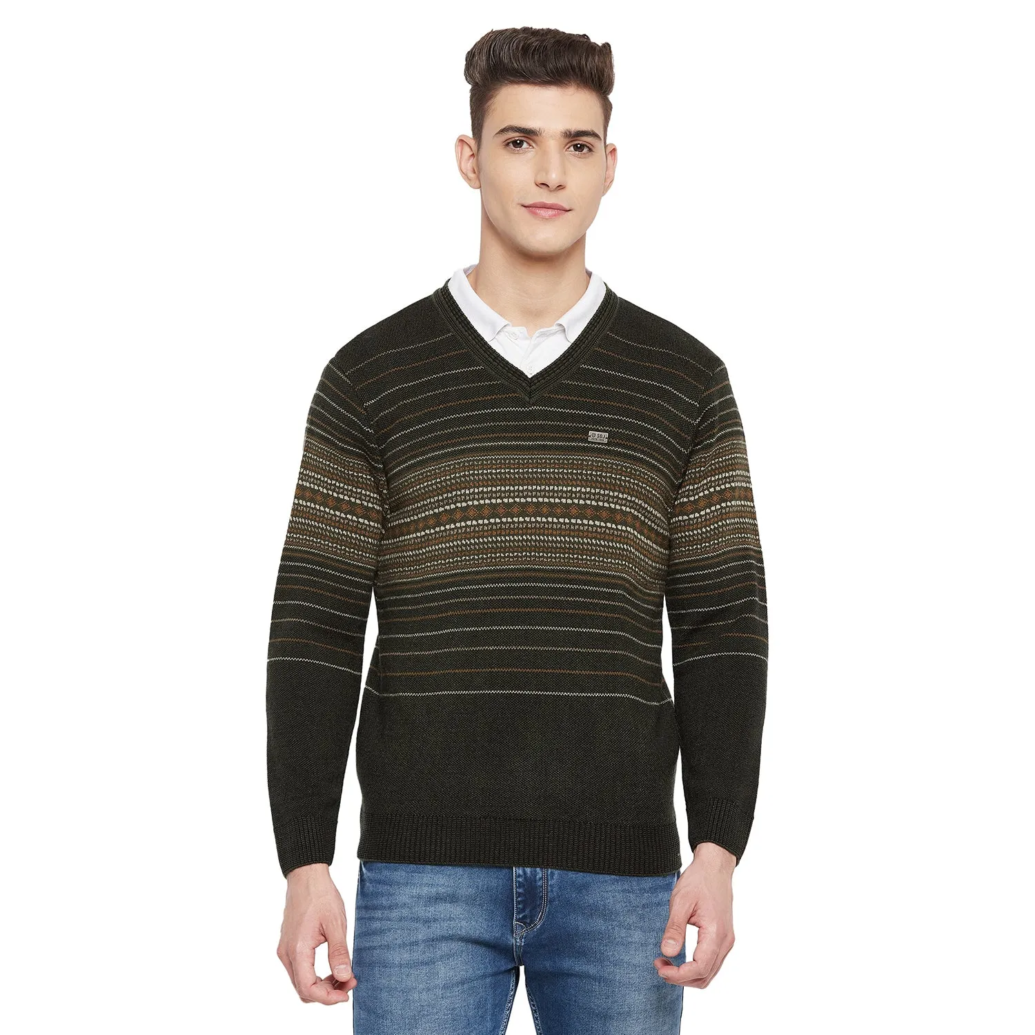 Duke Stardust Men Full Sleeve V Neck Sweater (SDS2050)