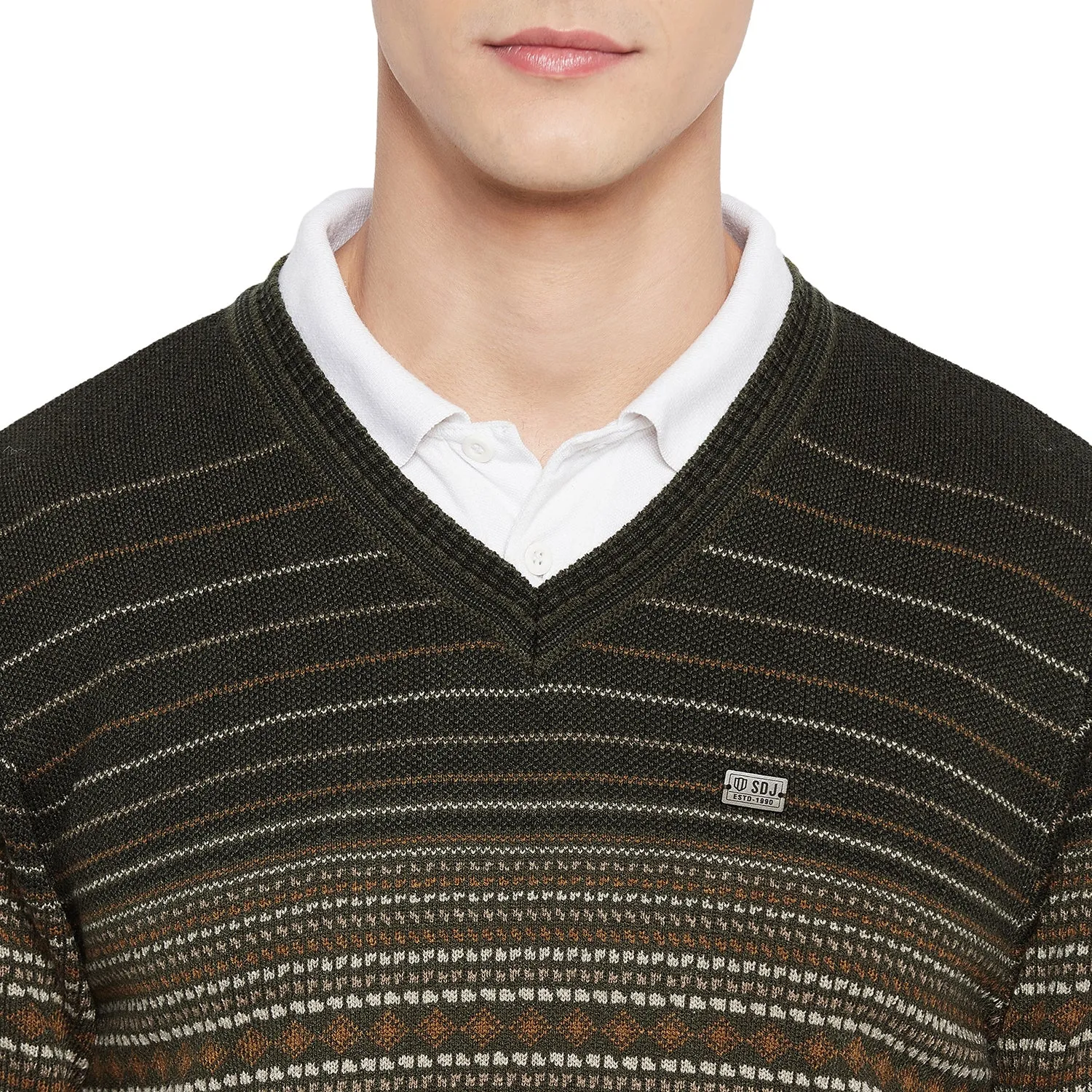 Duke Stardust Men Full Sleeve V Neck Sweater (SDS2050)