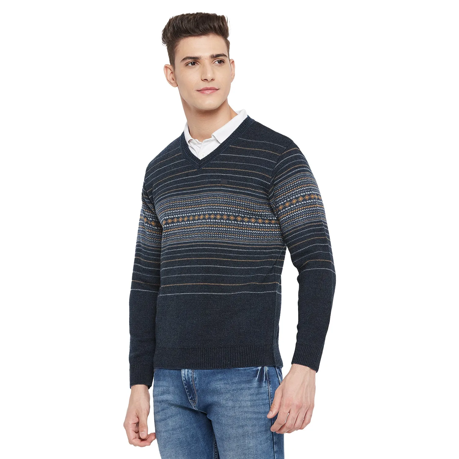 Duke Stardust Men Full Sleeve V Neck Sweater (SDS2050)