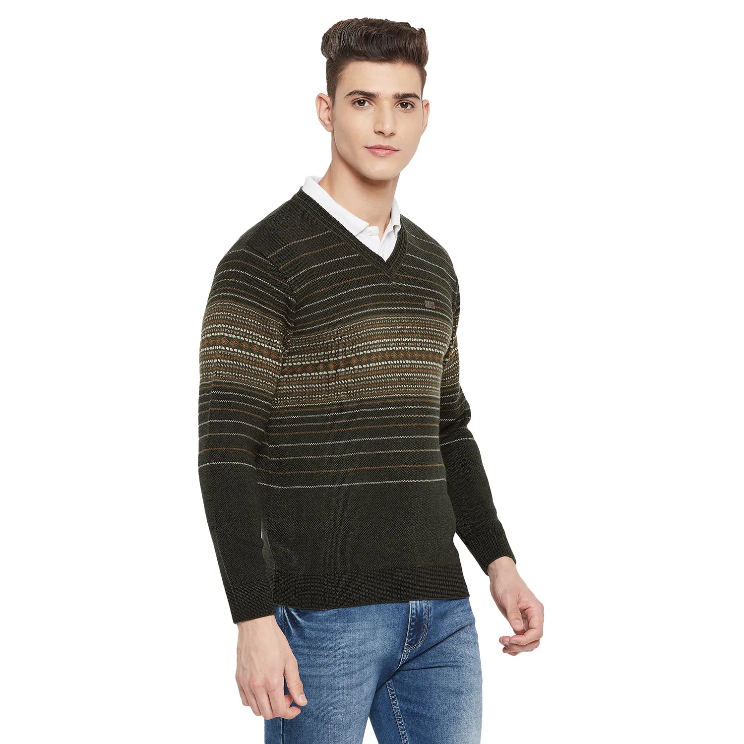 Duke Stardust Men Full Sleeve V Neck Sweater (SDS2050)