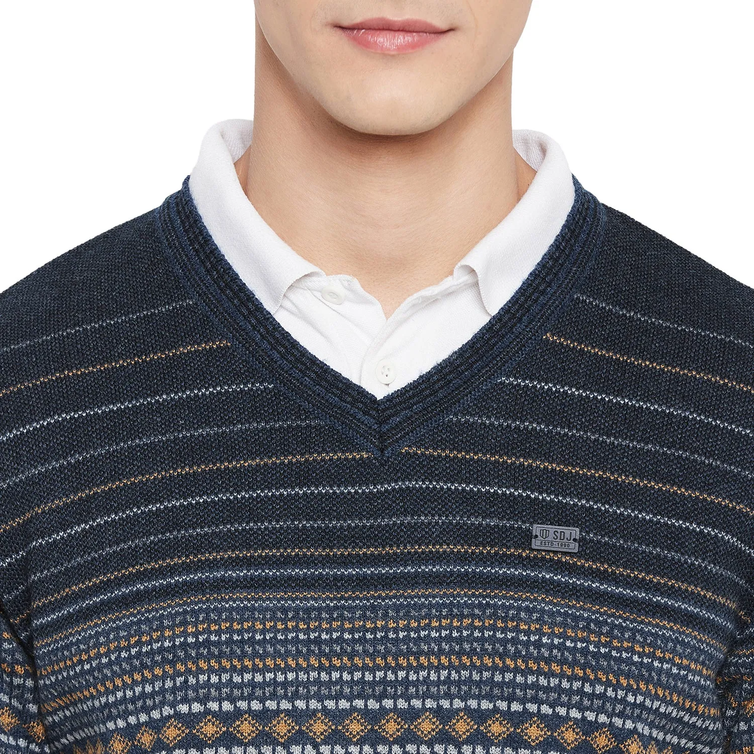 Duke Stardust Men Full Sleeve V Neck Sweater (SDS2050)