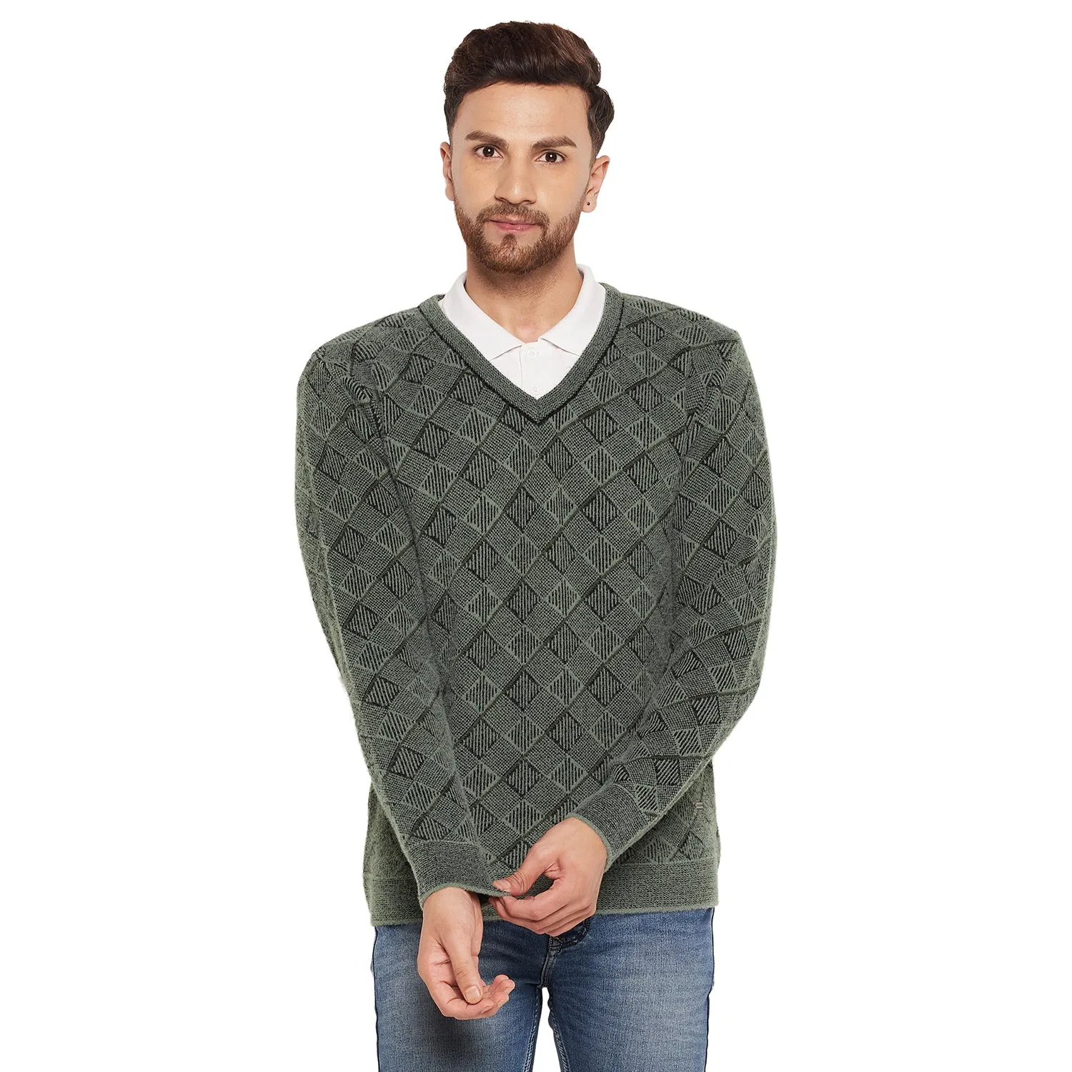 Duke Stardust Men Full Sleeve V-Neck Sweater (SDS2052)