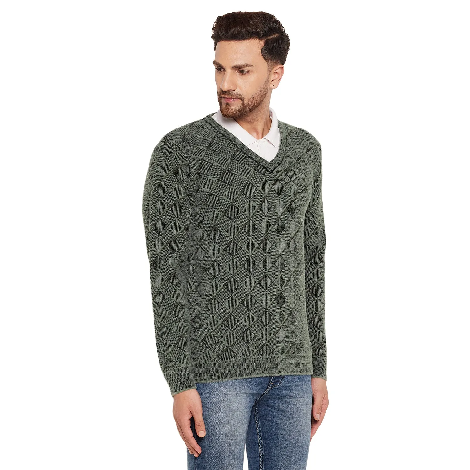 Duke Stardust Men Full Sleeve V-Neck Sweater (SDS2052)