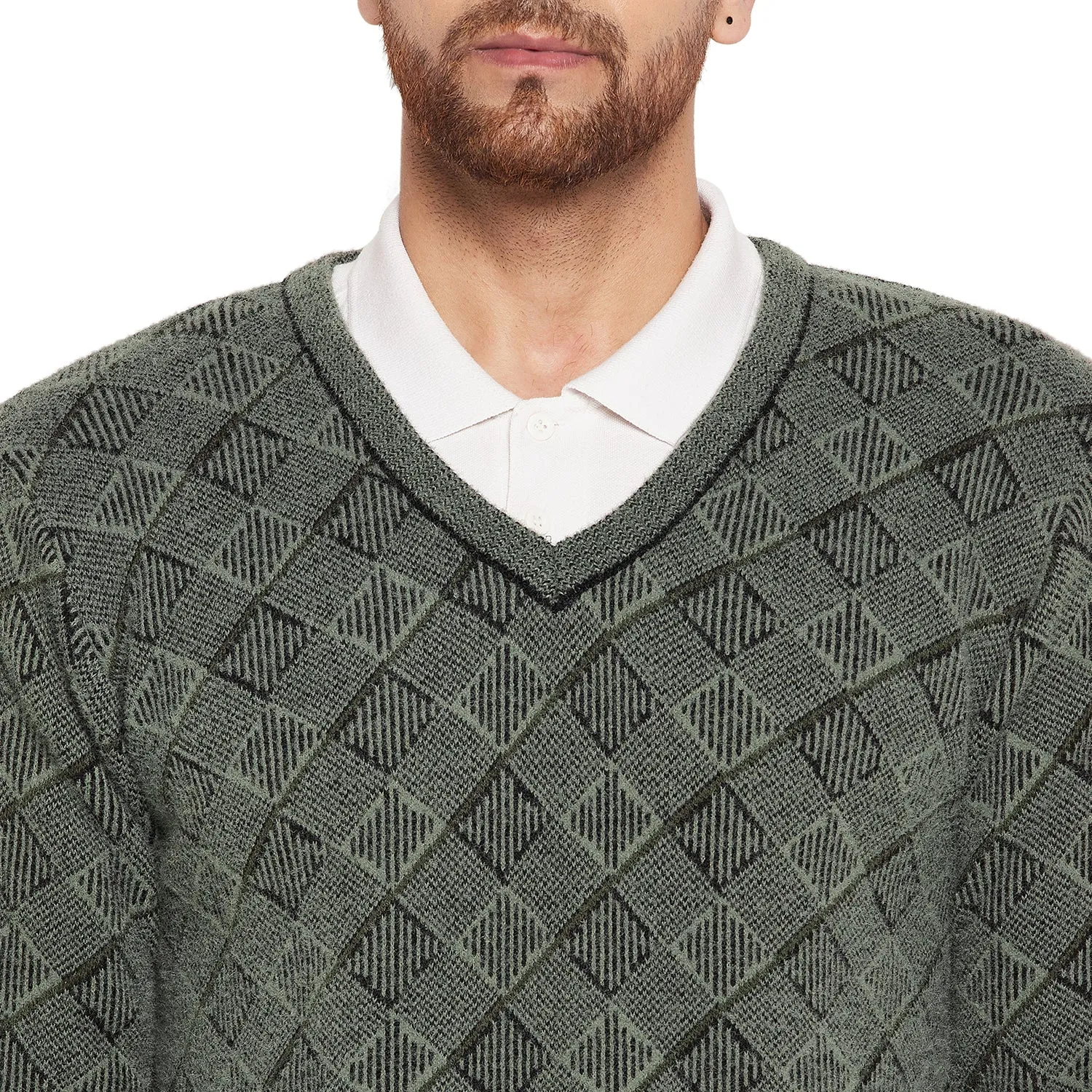 Duke Stardust Men Full Sleeve V-Neck Sweater (SDS2052)