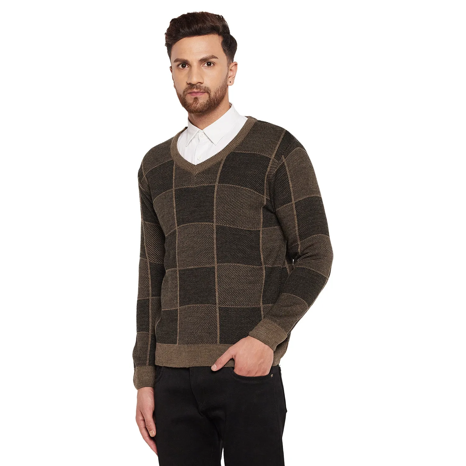 Duke Stardust Men Full Sleeve V-Neck Sweater (SDS2053)