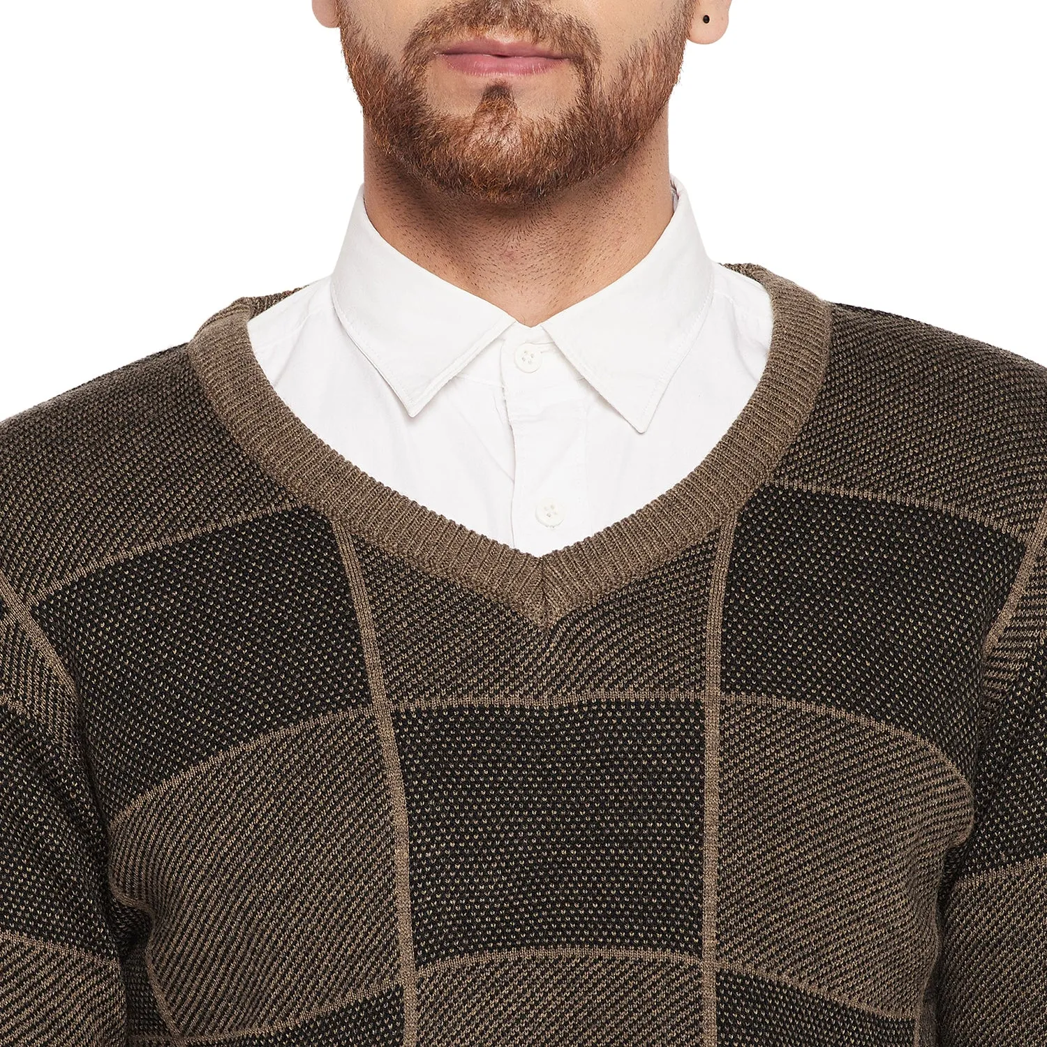 Duke Stardust Men Full Sleeve V-Neck Sweater (SDS2053)