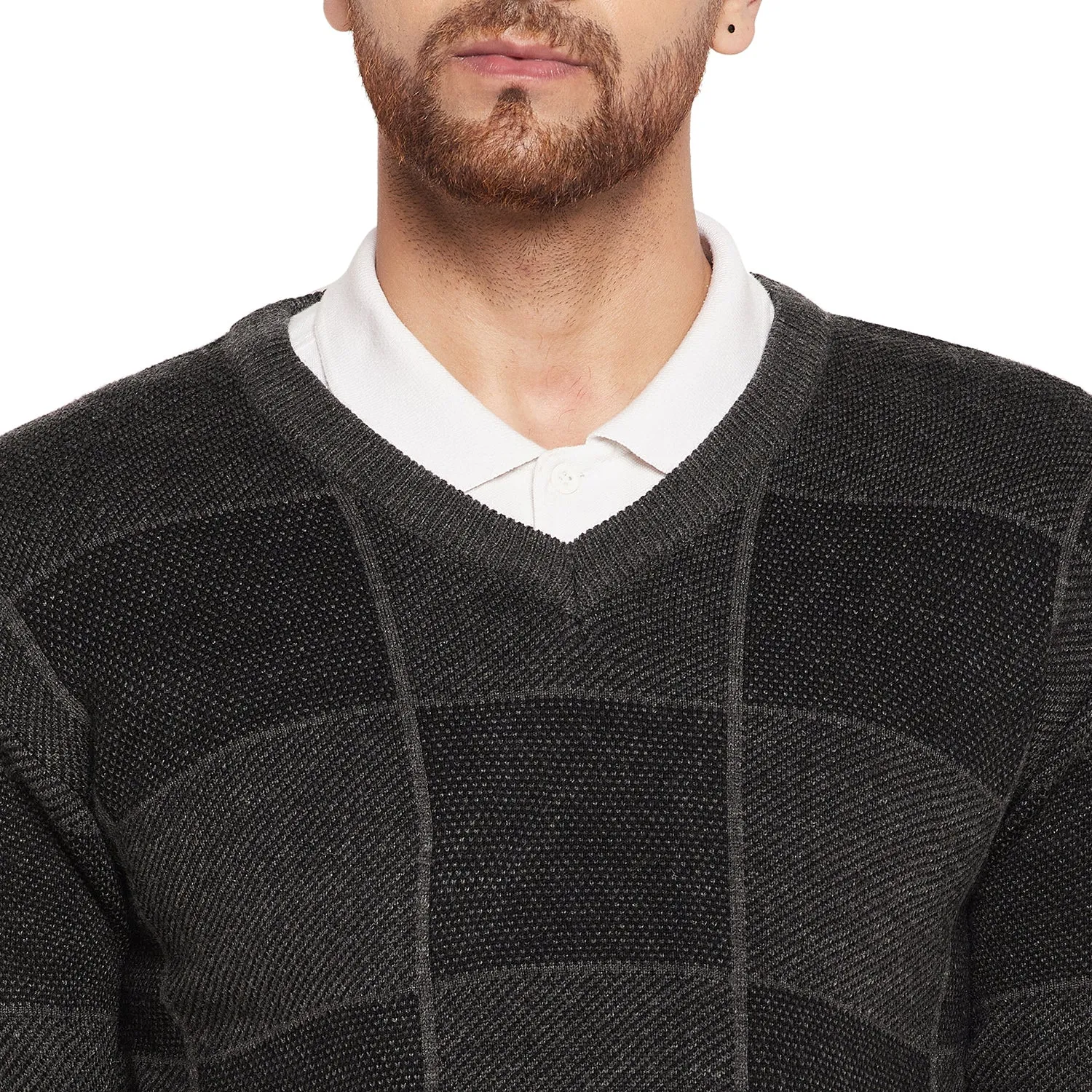 Duke Stardust Men Full Sleeve V-Neck Sweater (SDS2053)