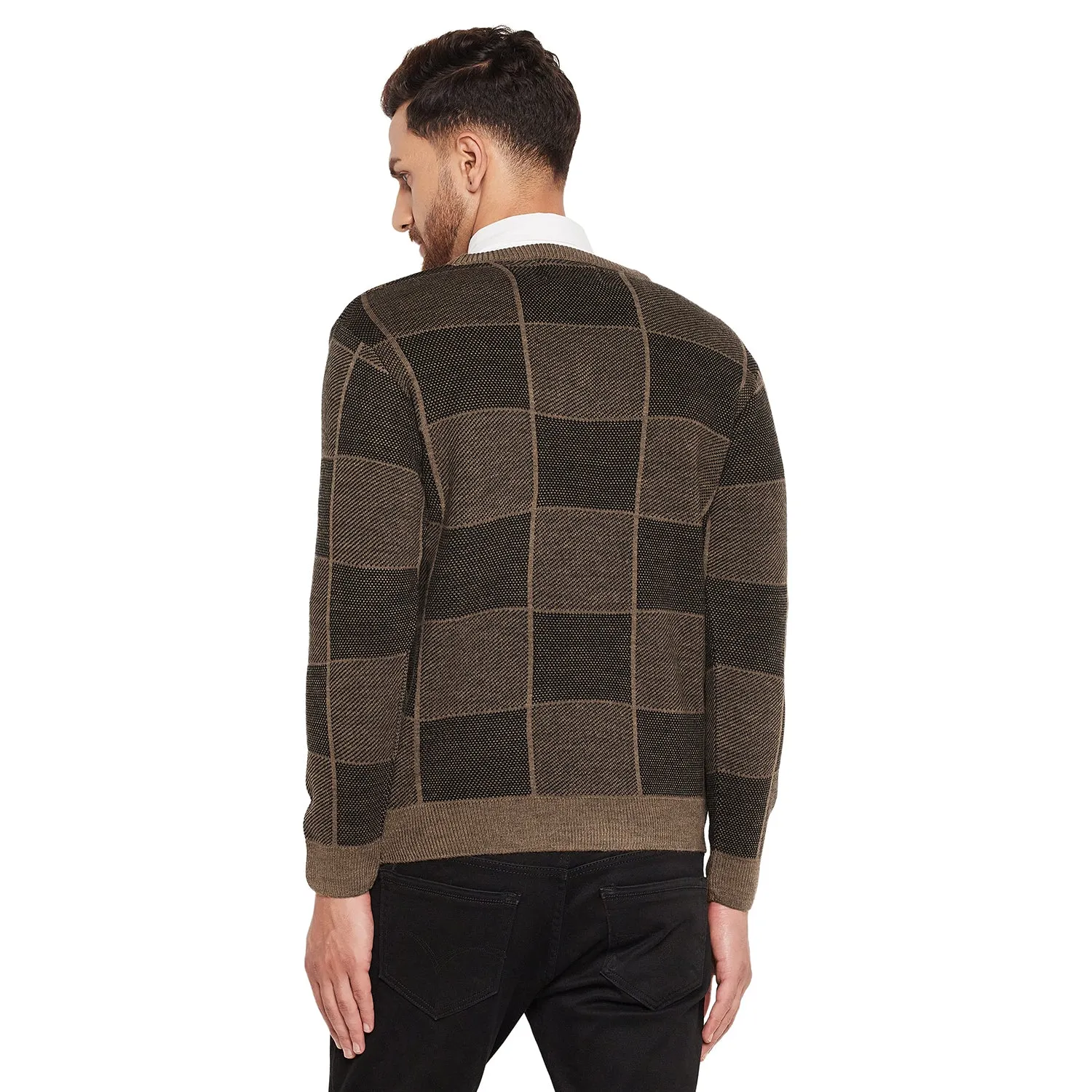 Duke Stardust Men Full Sleeve V-Neck Sweater (SDS2053)