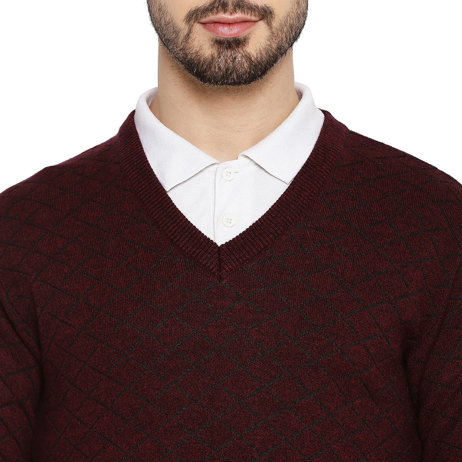 Duke Stardust Men Full Sleeve V Neck Sweater (SDS2055)
