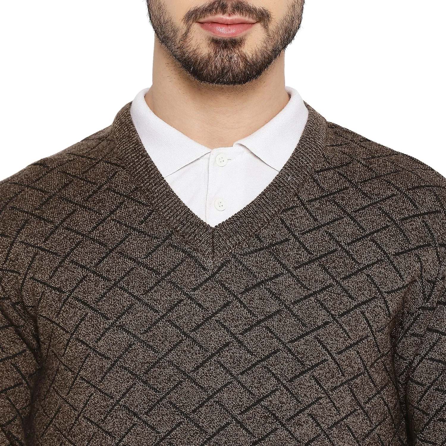 Duke Stardust Men Full Sleeve V Neck Sweater (SDS2055)