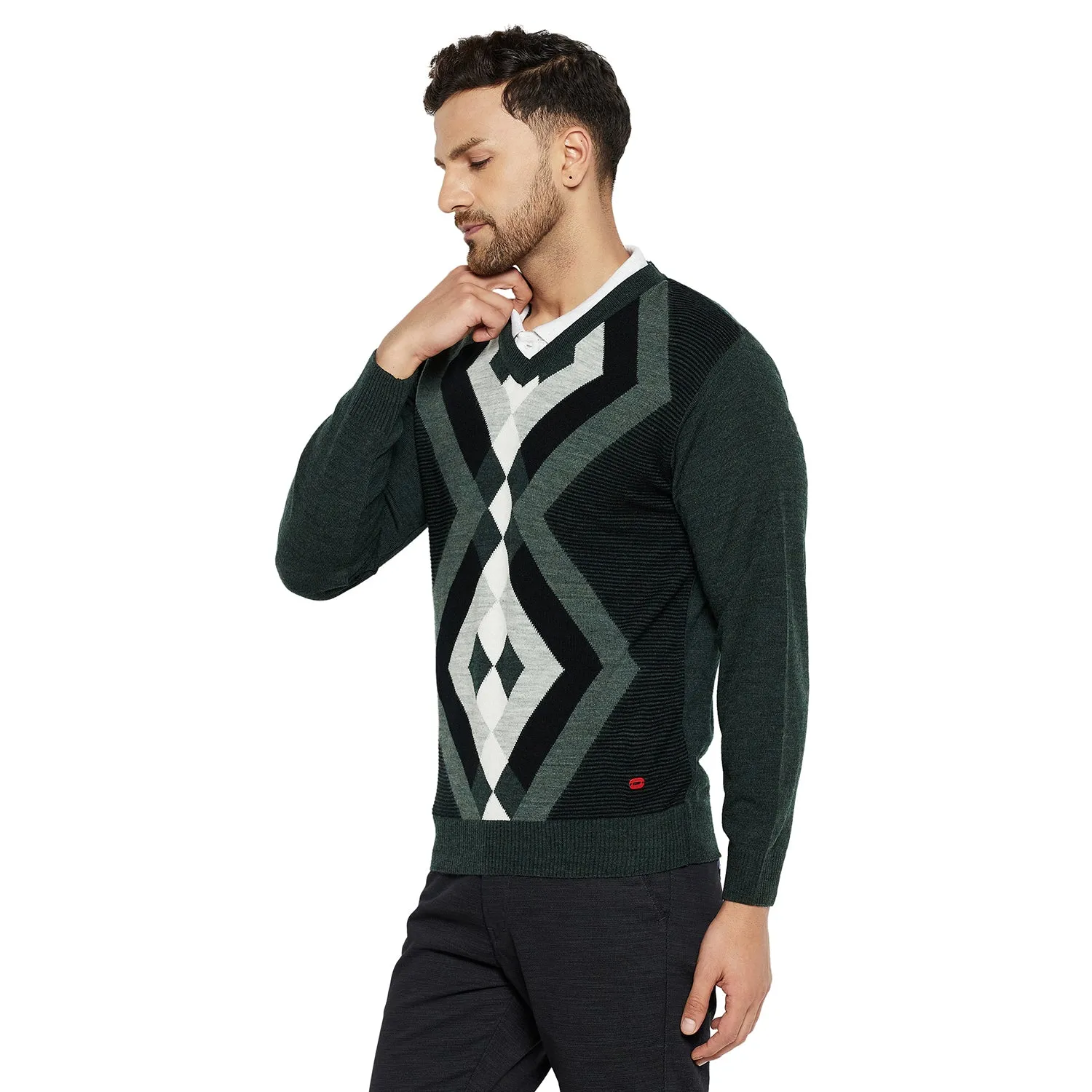 Duke Stardust Men Full Sleeve V Neck Sweater (SDS2057)