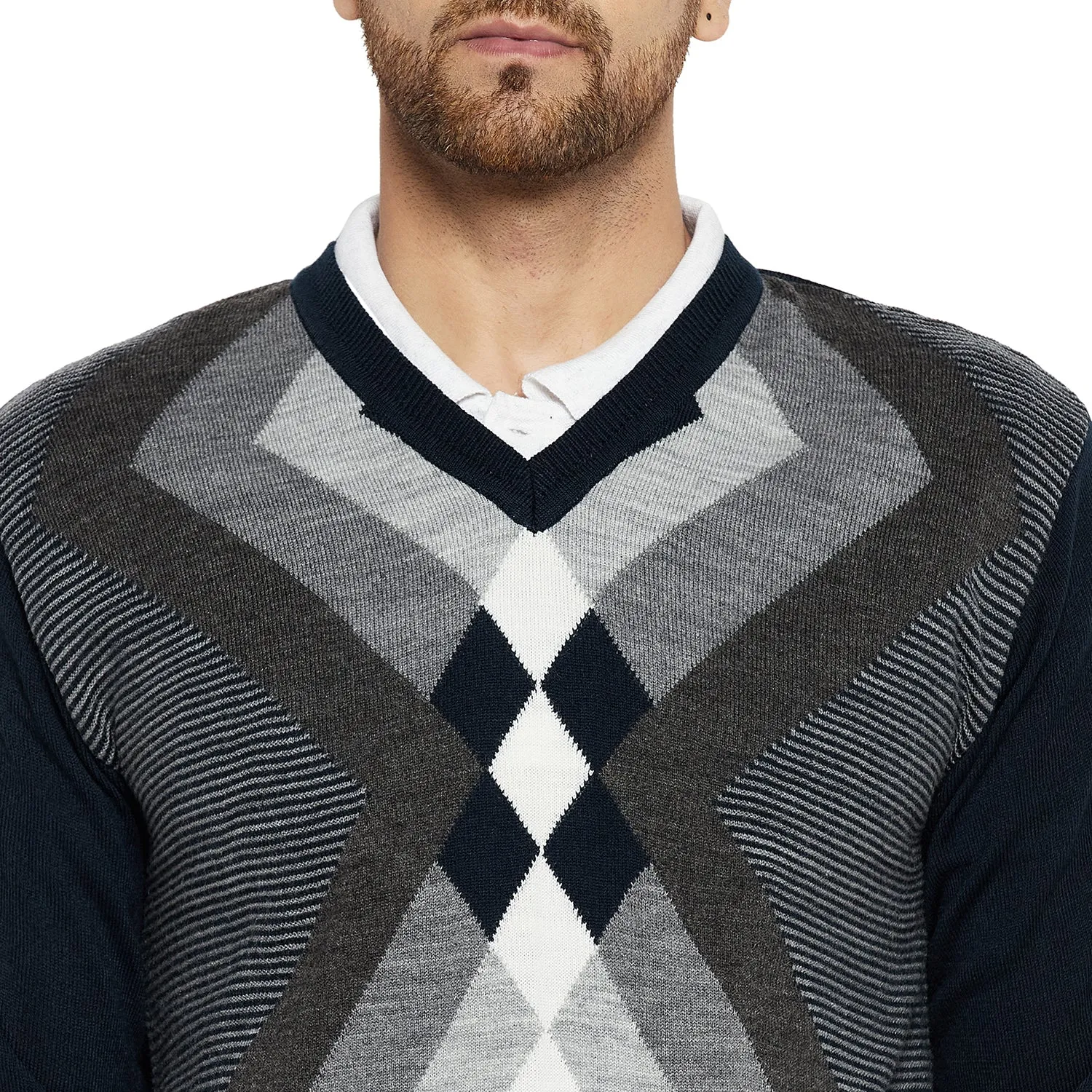 Duke Stardust Men Full Sleeve V Neck Sweater (SDS2057)