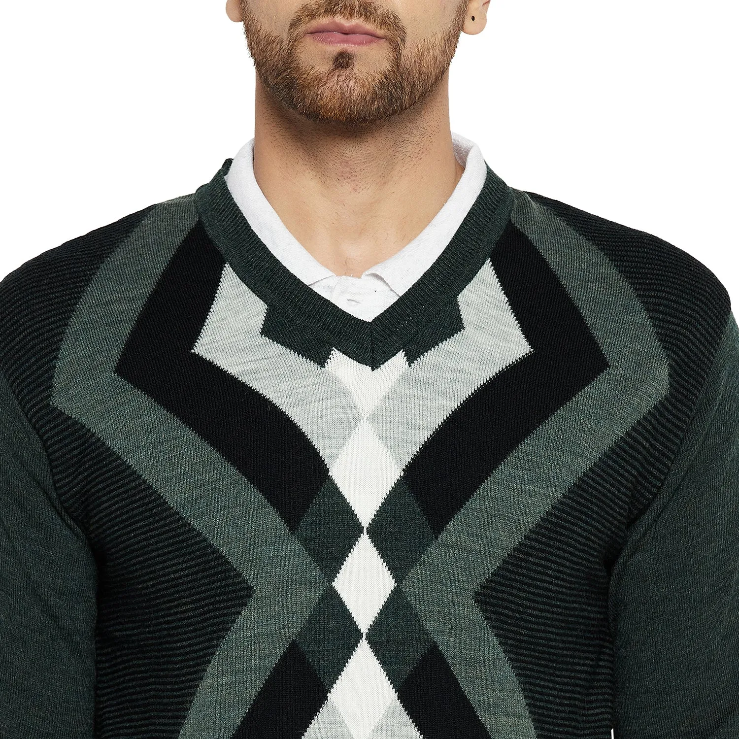 Duke Stardust Men Full Sleeve V Neck Sweater (SDS2057)