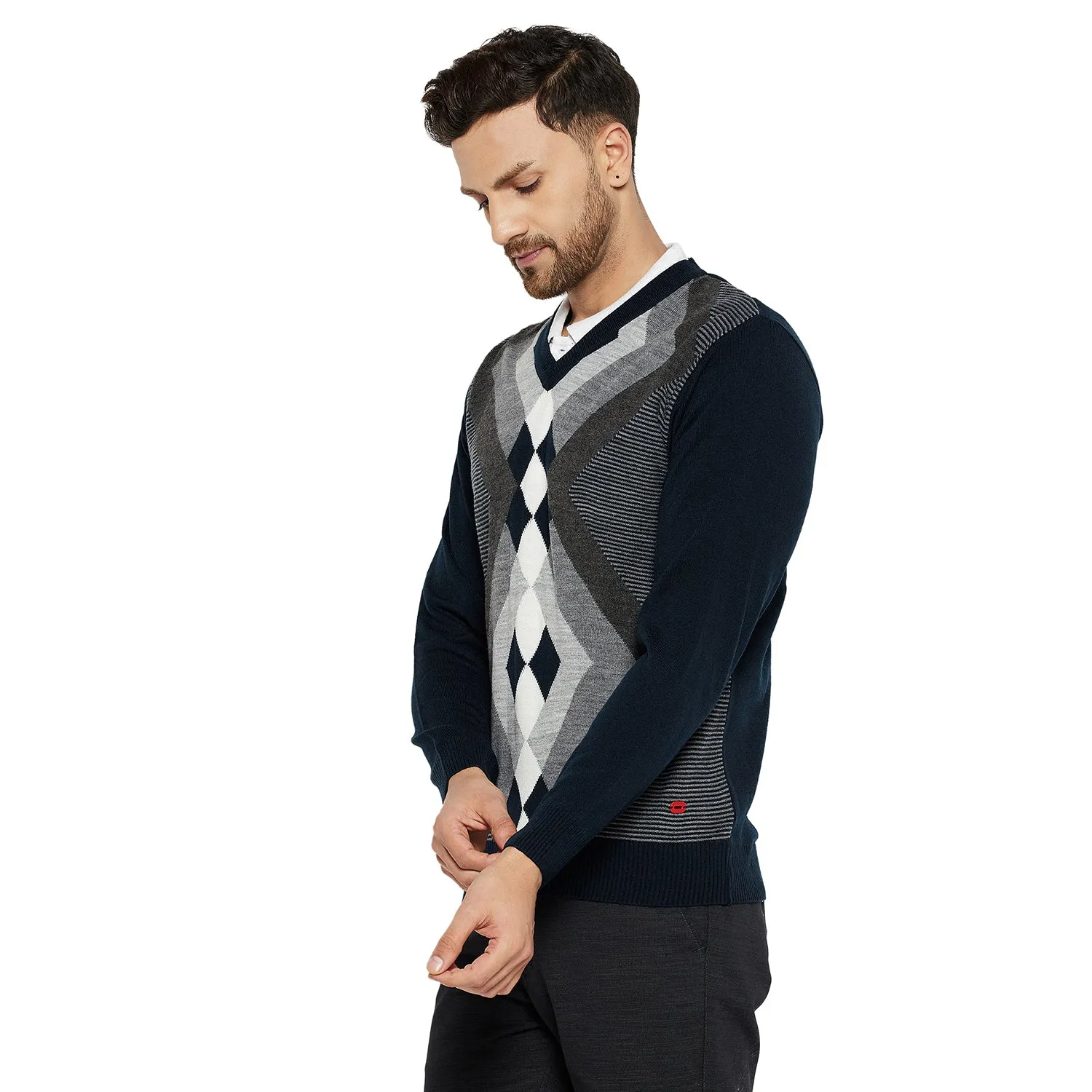 Duke Stardust Men Full Sleeve V Neck Sweater (SDS2057)